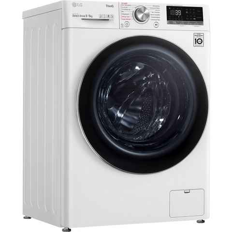 LG Waschtrockner V7WD96H1A, 9 kg, 6 kg, 1400 U/min, TurboWash® - Waschen in nur 39 Minuten