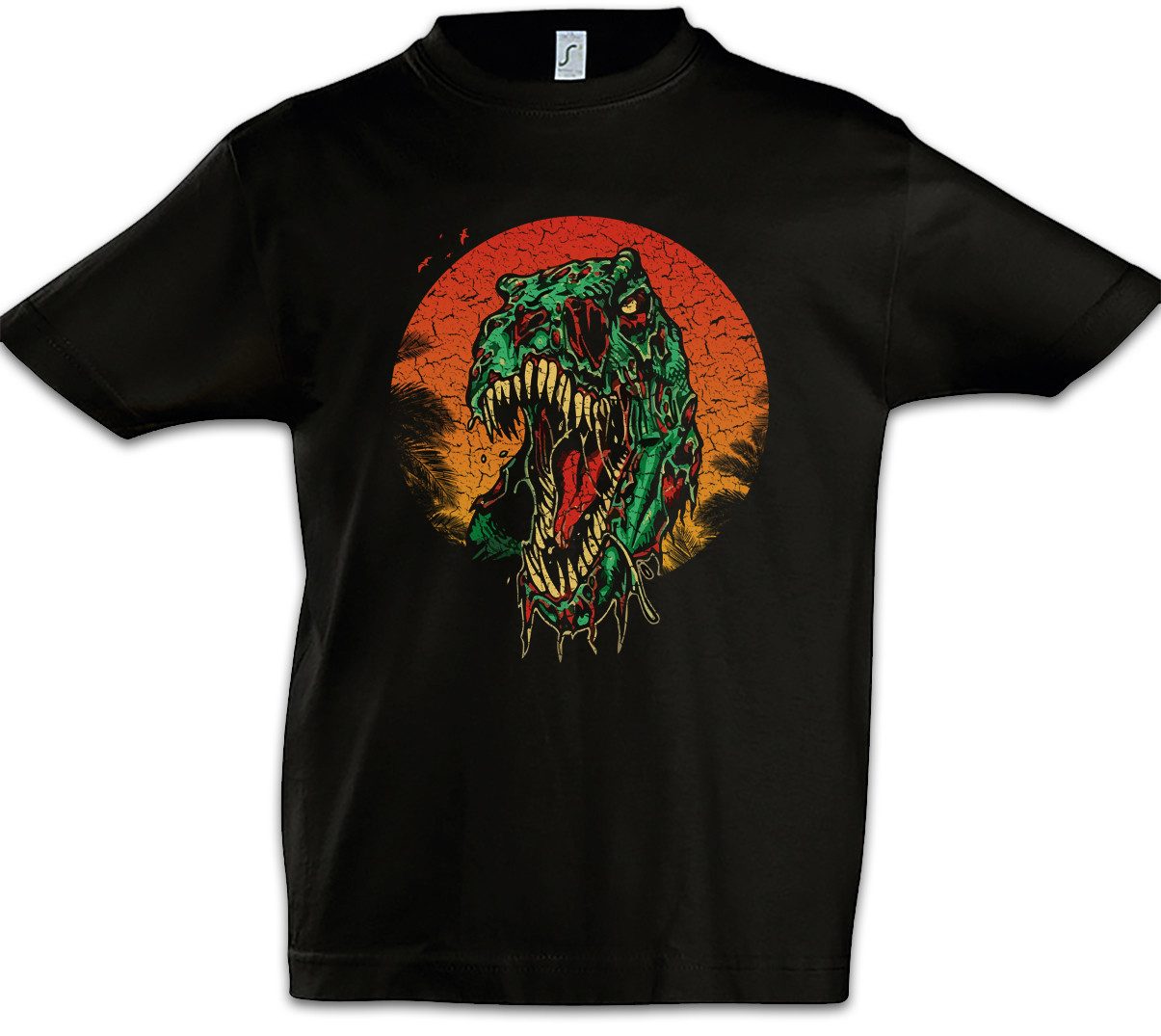 Print-Shirt Zombie Rex Kinder T-Shirt The Brain Walking Bob Brains Dead Zombie