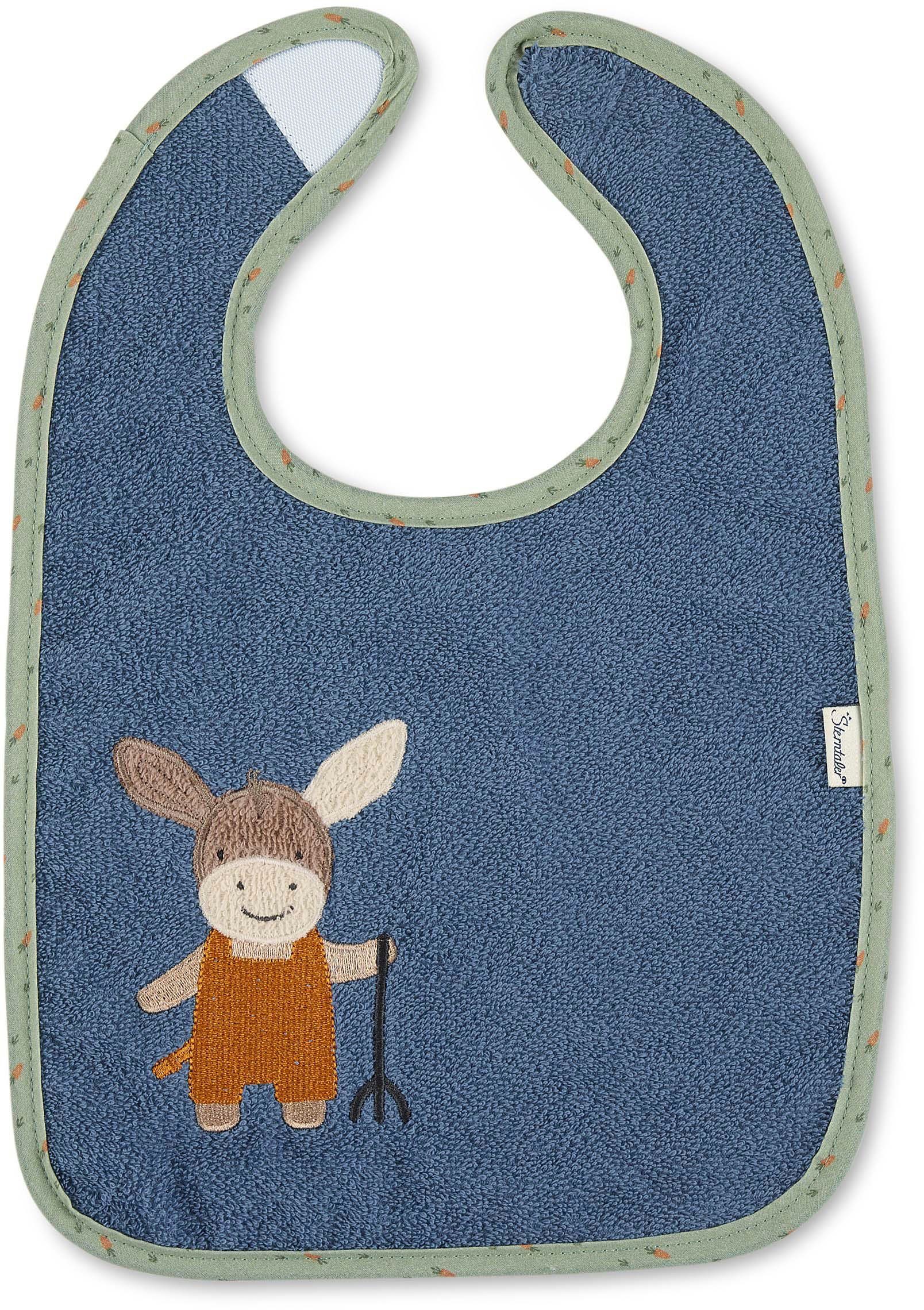 Sterntaler® Lätzchen Klettlätzchen, Emmilius Frottee, mittelblau