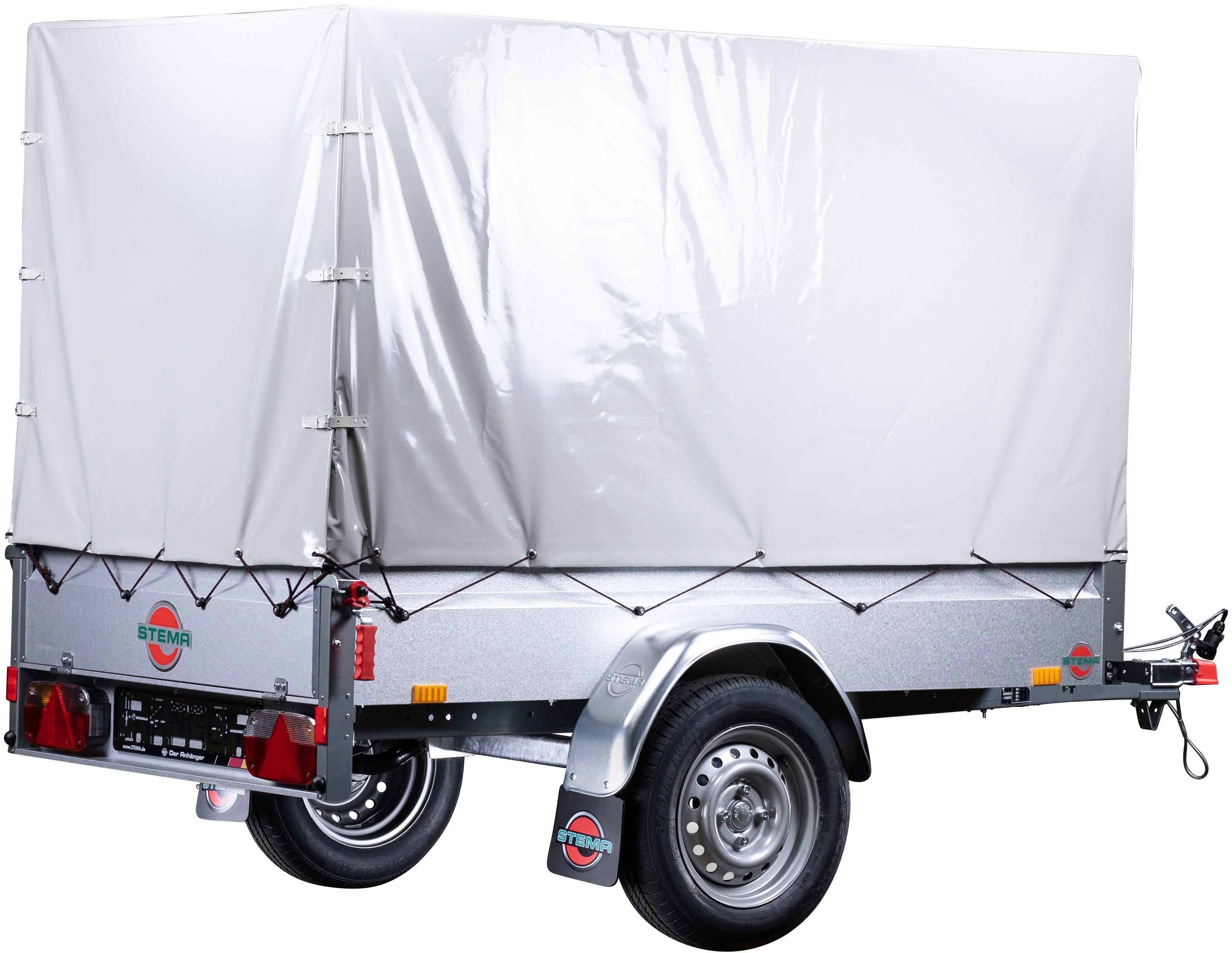 STEMA PKW-Anhänger Basic 750 Kippsdeichsel, max. 592 kg, 3-tlg., inkl. 100 cm Hochplanenset