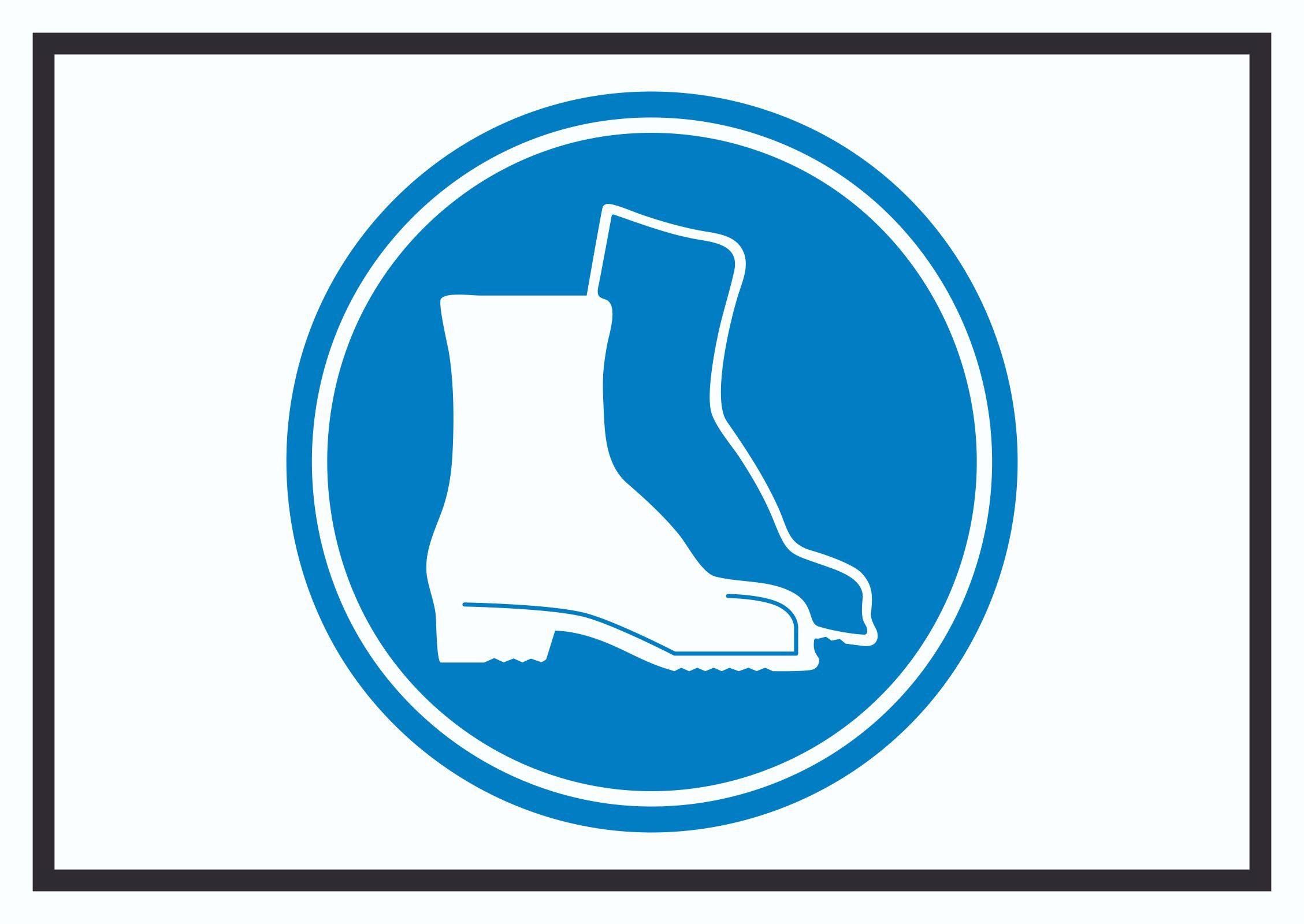 HB-Druck Hinweisschild Sicherheitsschuhe tragen Symbol Schild, wetterfest, stabil, UV-beständig, kratzfest