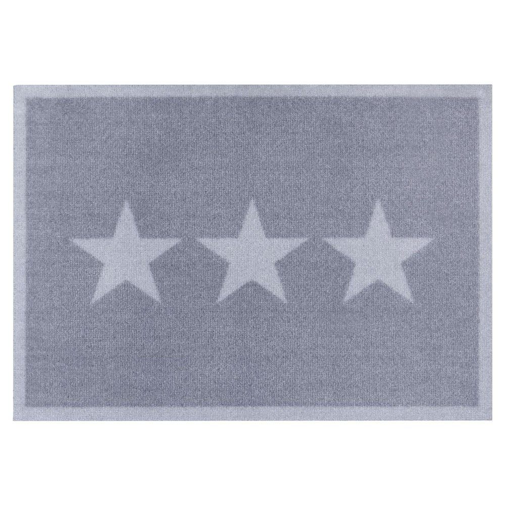 Zala Living Fußmatte Schmutzfangmatte Star Grau Creme, rechteckig, Höhe: 7 mm
