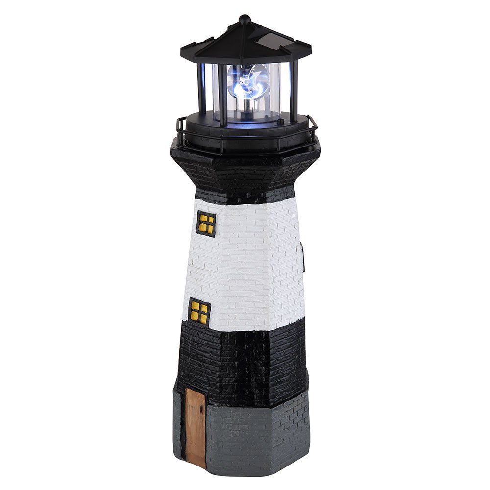 verbaut, Leuchtturm LED Tageslichtweiß, Solar Solarleuchte, LED-Leuchtmittel Solar für etc-shop Kaltweiß, wetterfest Leuchtturm Außen fest