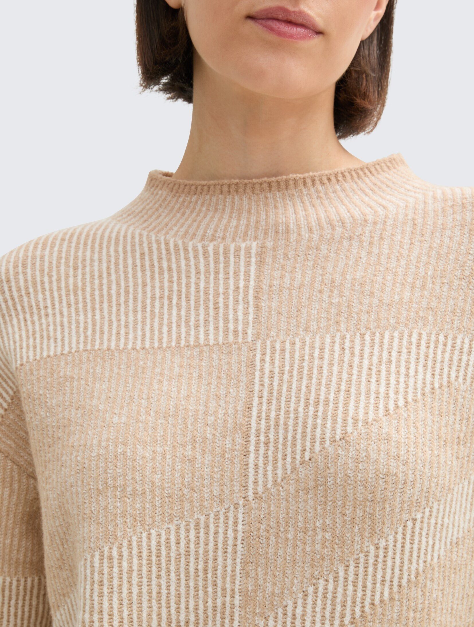 TOM TAILOR Strickpullover Pullover & Strickjacken Loose Fit Ripp Strickpullover mit Muster