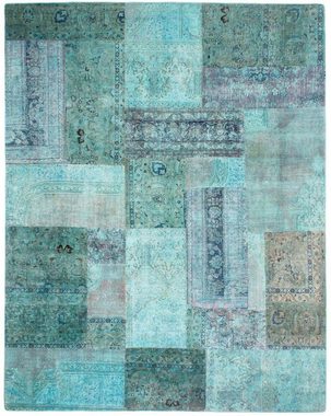 Teppich Patchwork - 299 x 238 cm - mehrfarbig, morgenland, rechteckig, Höhe: 7 mm, Wohnzimmer, Handgeknüpft, Einzelstück mit Zertifikat