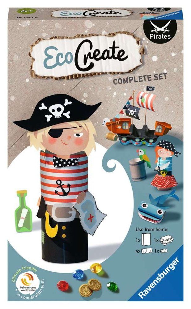 Ravensburger Malblock Ravensburger Upcycling Basteln EcoCreate Mini Pirates Piraten 18130