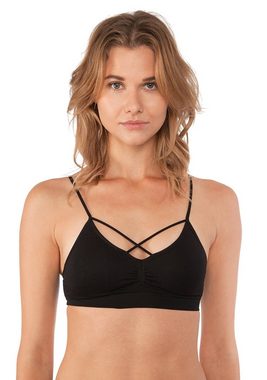 Fabio Farini Sport-BH Sport-BH - Damen nahtlose Sport-Bustier aus atmungsaktiven Material (Packung, 4-tlg) bügellos, mit Spaghettiträgern