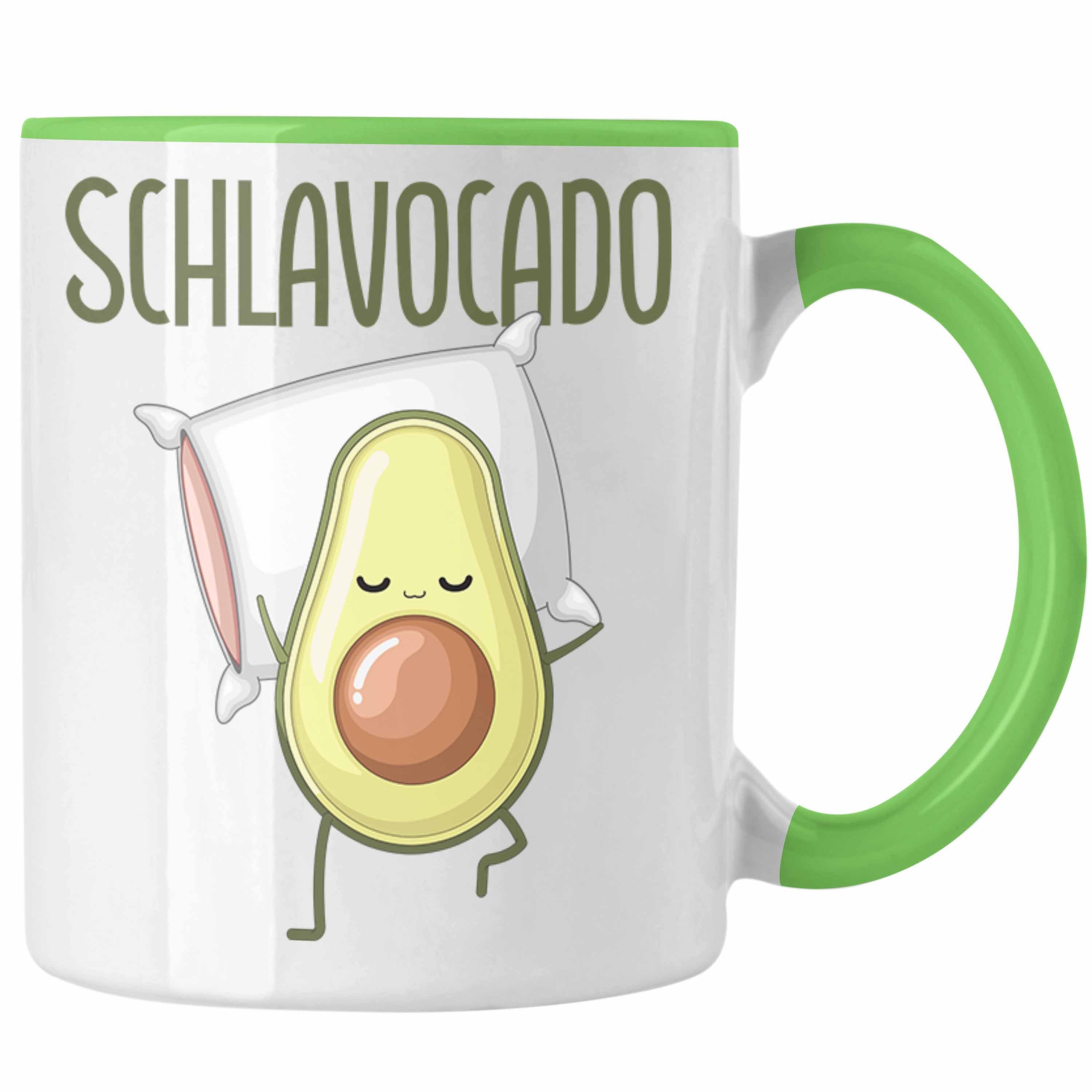 Trendation Tasse Lustige Tasse Avocado-Motiv Geschenk Mittagsschlaf-Liebhaber Nap Grün