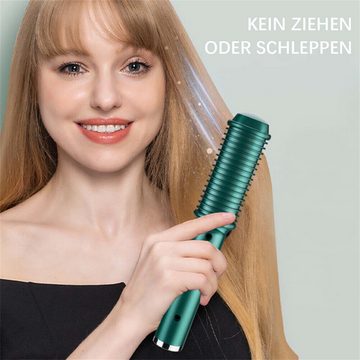 yozhiqu Haarglättbürste 2-in-1 kabelloses Elektrischer Haarstyling-Kamm zum Glätten und Locken, Gleichmäßige Erwärmung, Kabellose Verwendung, Vereinfachtes Styling
