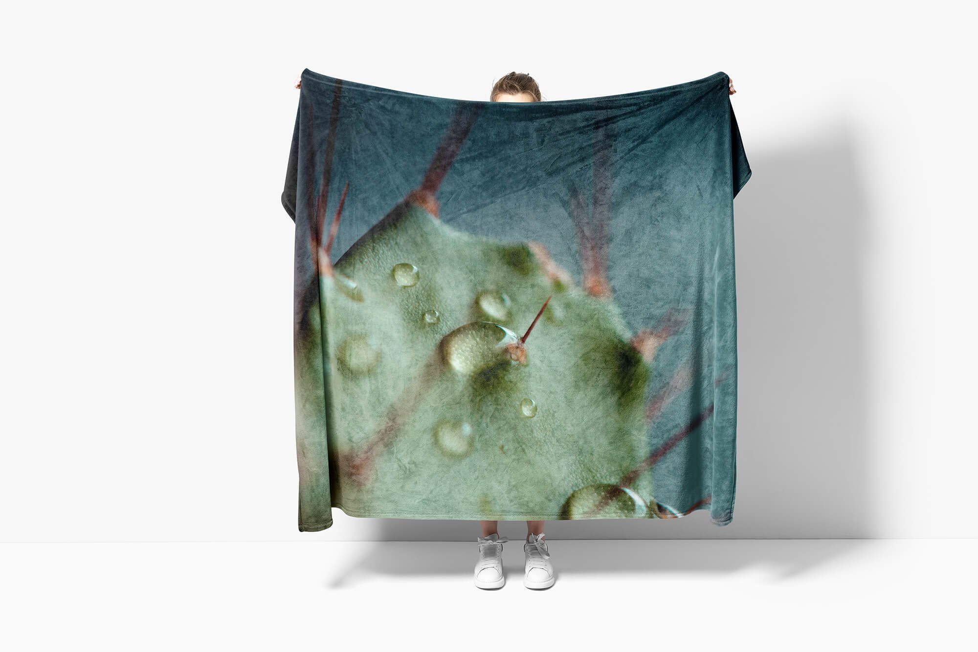 Fotomotiv Nahaufnahme, Kaktus Sinus Baumwolle-Polyester-Mix (1-St), Handtuch Handtücher Strandhandtuch Kuscheldecke Art Saunatuch mit Handtuch