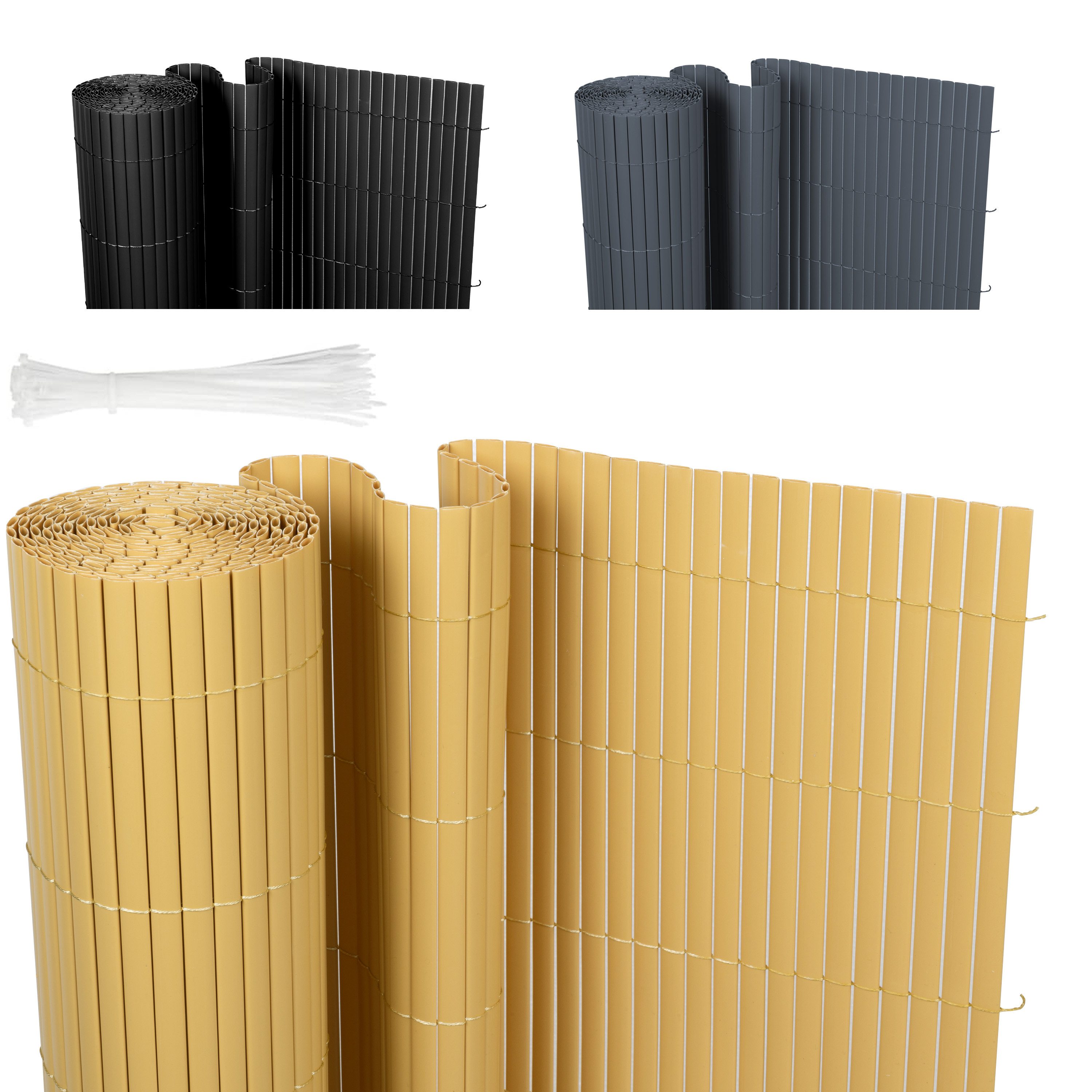 Ribelli Balkonsichtschutz PVC Sichtschutzmatte, Zaunsichtschutz 80/90/100 günstig online kaufen