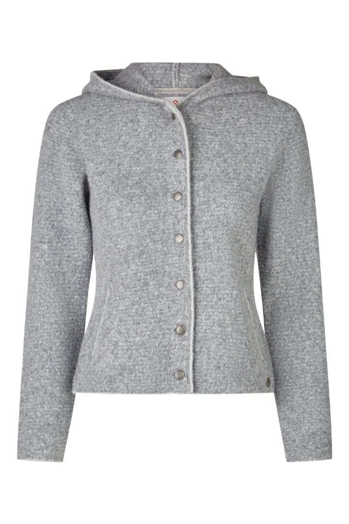 Spieth & Wensky Trachtenstrickjacke Trachten Strickjacke - KANIKA - grau, türkis