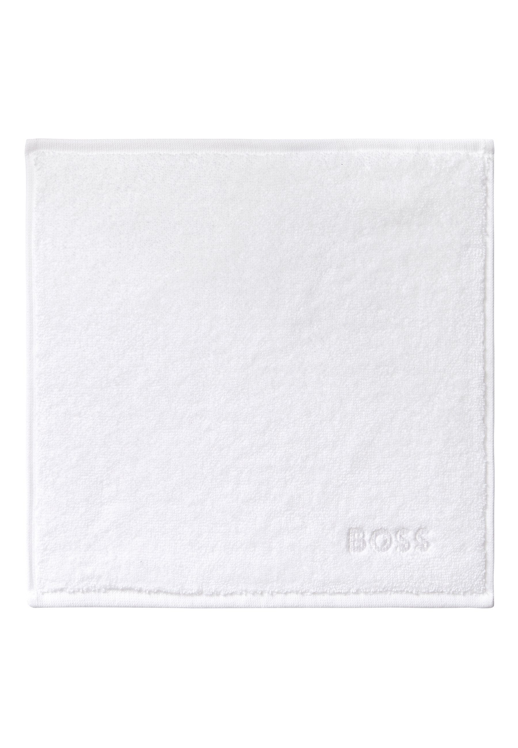 Hugo Boss Waschlappen, mit Design 4er-Set modernem WHITE Home Handtücher