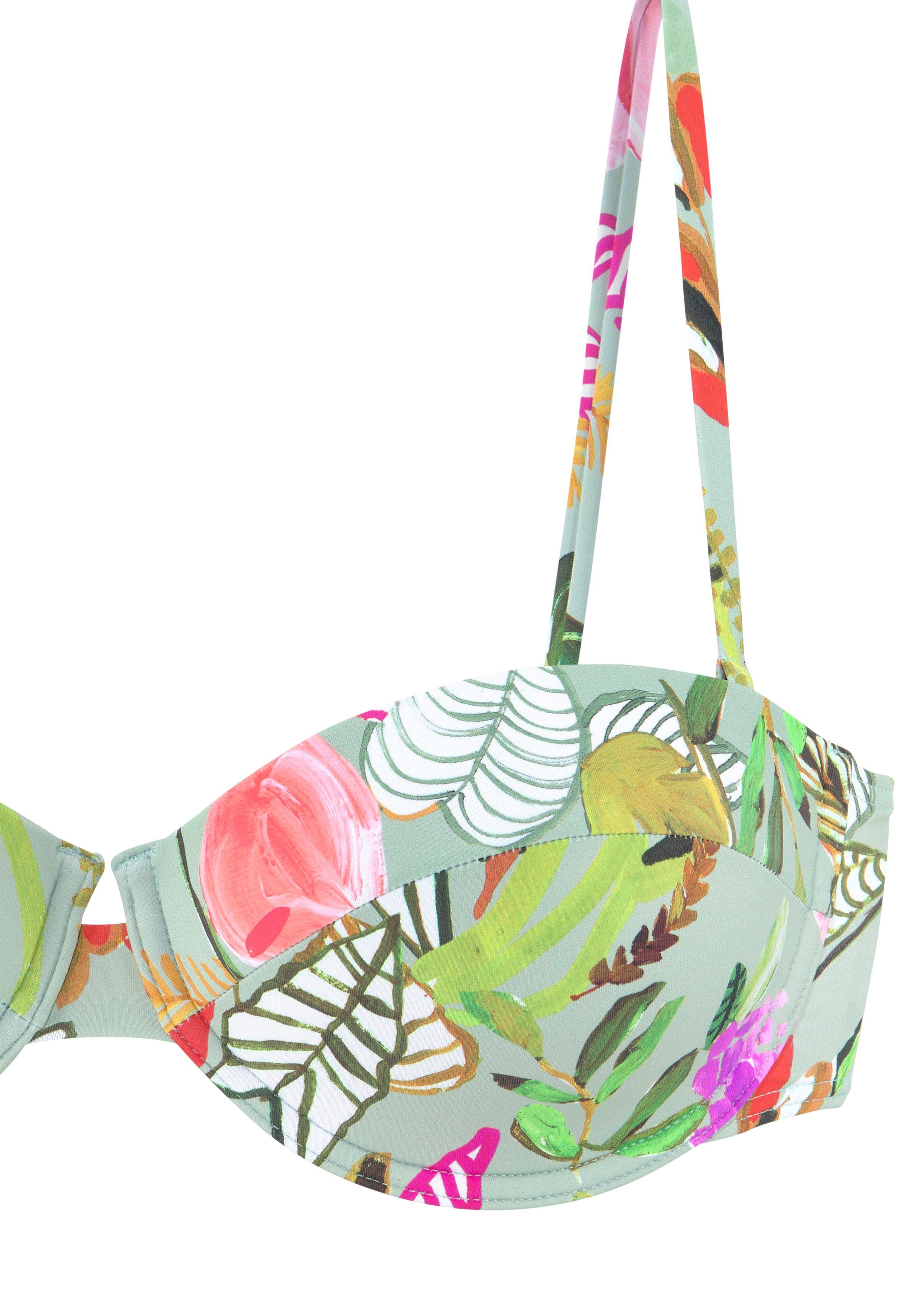 s.Oliver Balconette-Bikini-Top Herbst, im floralen Design