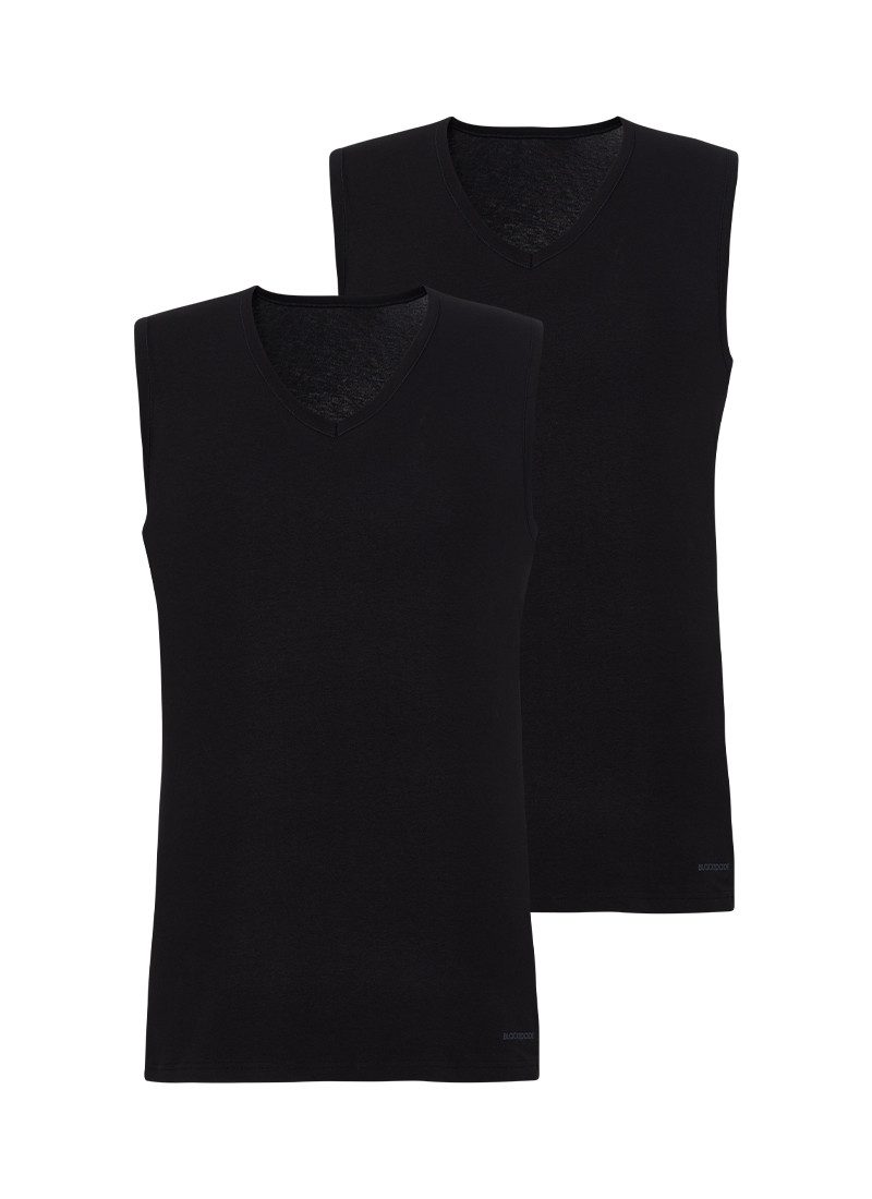 BlackSpade Funktionsunterhemd Herren T-Shirt 2er-Pack Weiche Baumwolle Schwarz