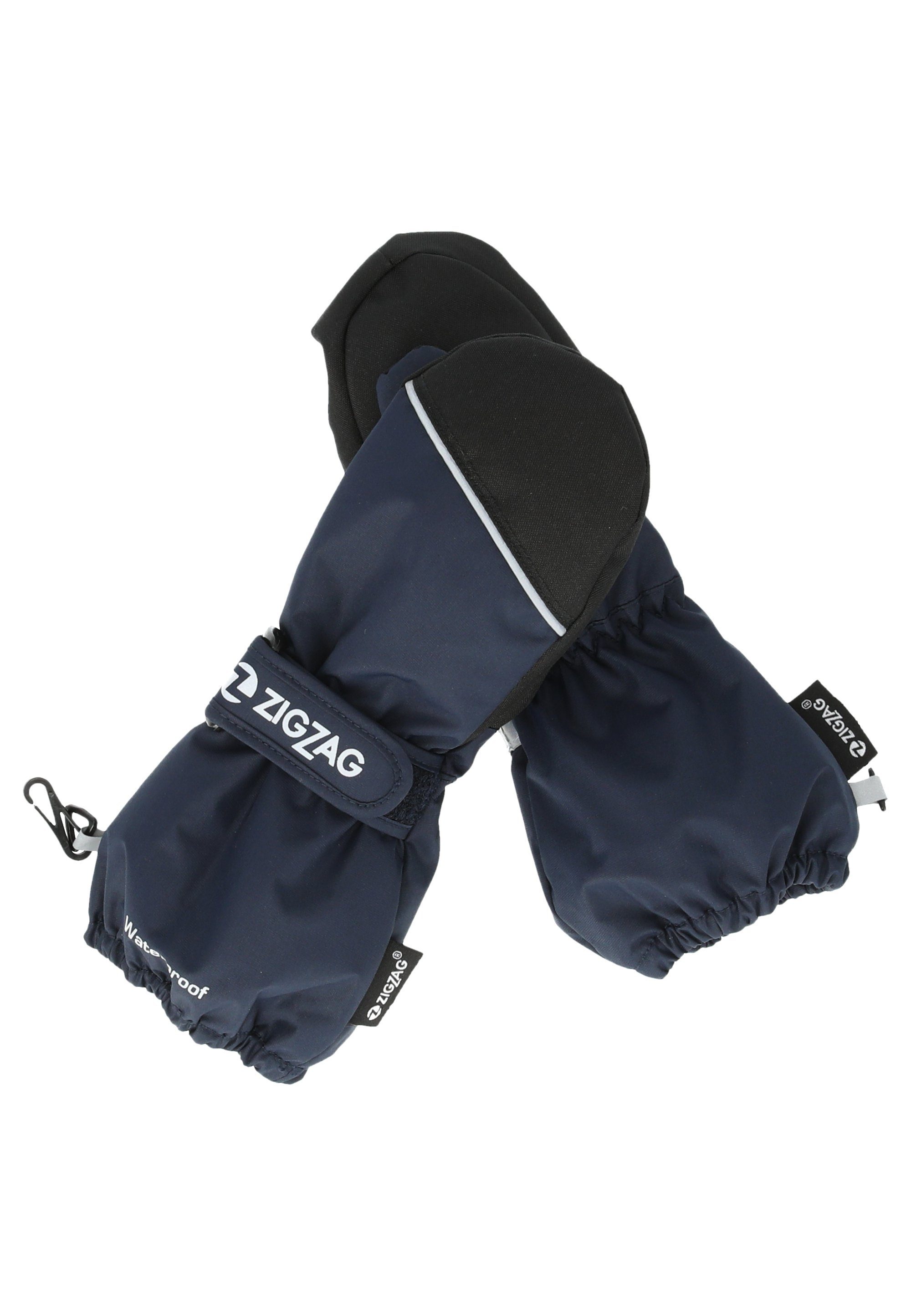 Wintersport-Ausstattung komfortabler mit dunkelbraun Skihandschuhe Kempston ZIGZAG