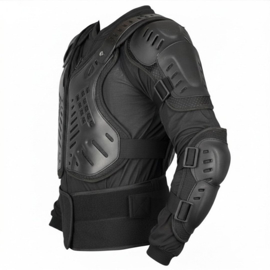 MDM Protektorenjacke Herren Protektorenjacke Herren Motocross mit Rückenprotektor, Atmungsaktive Protektorenjacke mit Hartschalenprotektoren – Bild 3 von 4