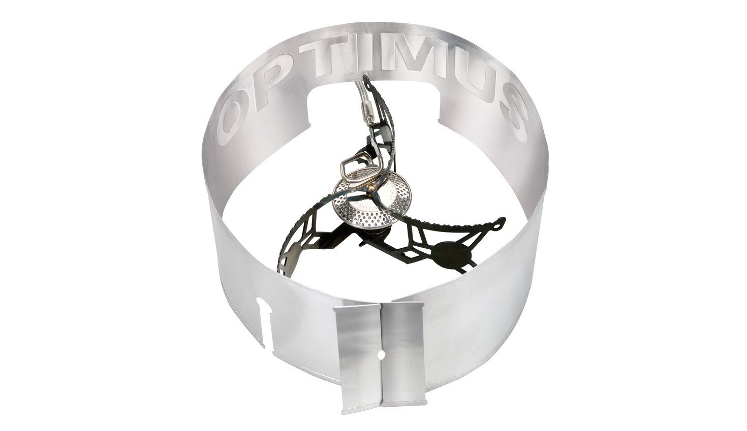 OPTIMUS Campinglöffel Optimus Windschutz für VEGA + POLARIS Gaskocher Aluminium flexibel