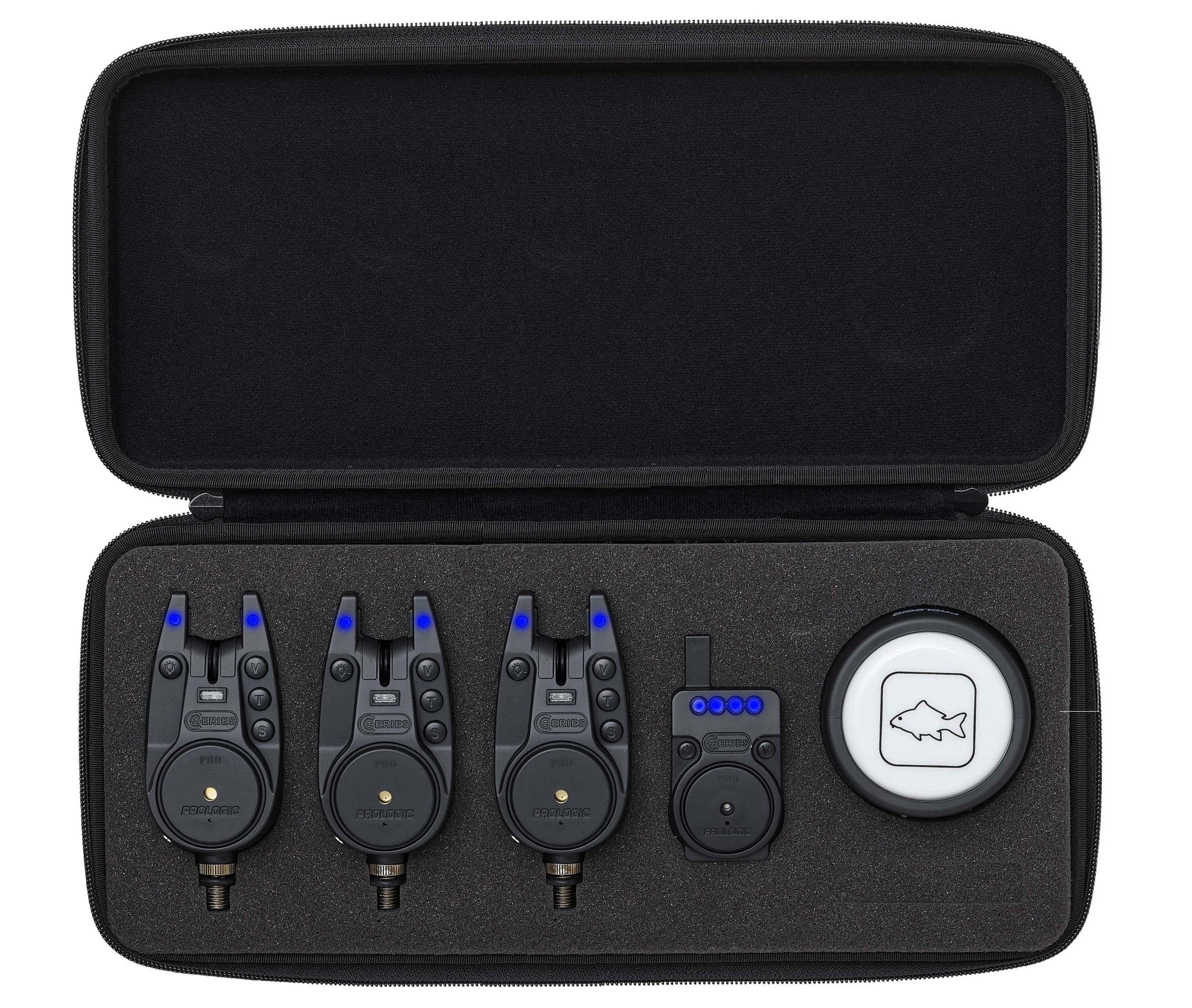 elektronischer Bissanzeiger C-Series Alarm PRO 3+1+1 ALL BLUE Funk Bissanzeiger Set Bite Alarm