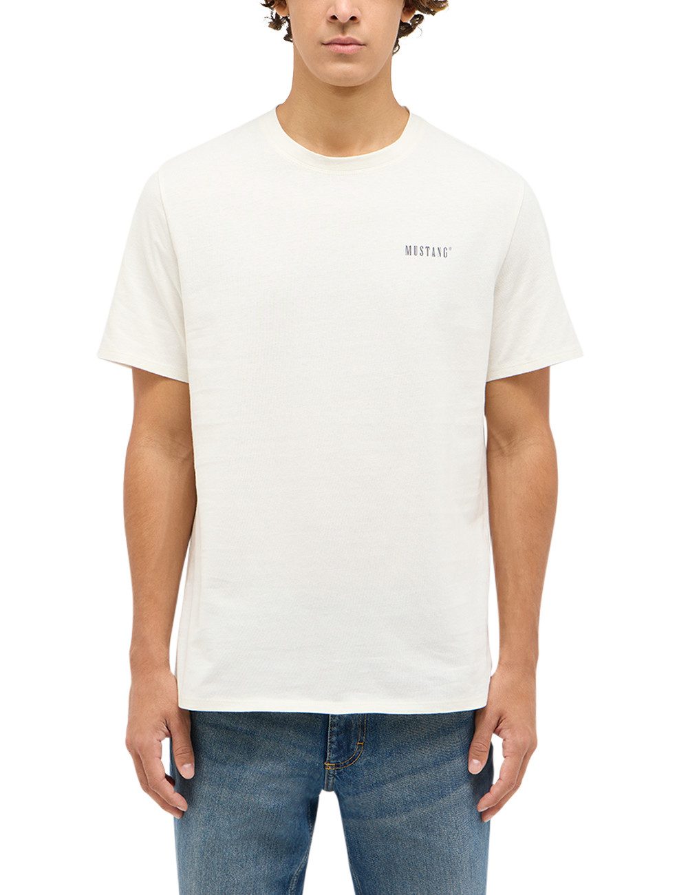 MUSTANG T-Shirt Austin-Logo small Regular fit, kleiner Markenschriftzug