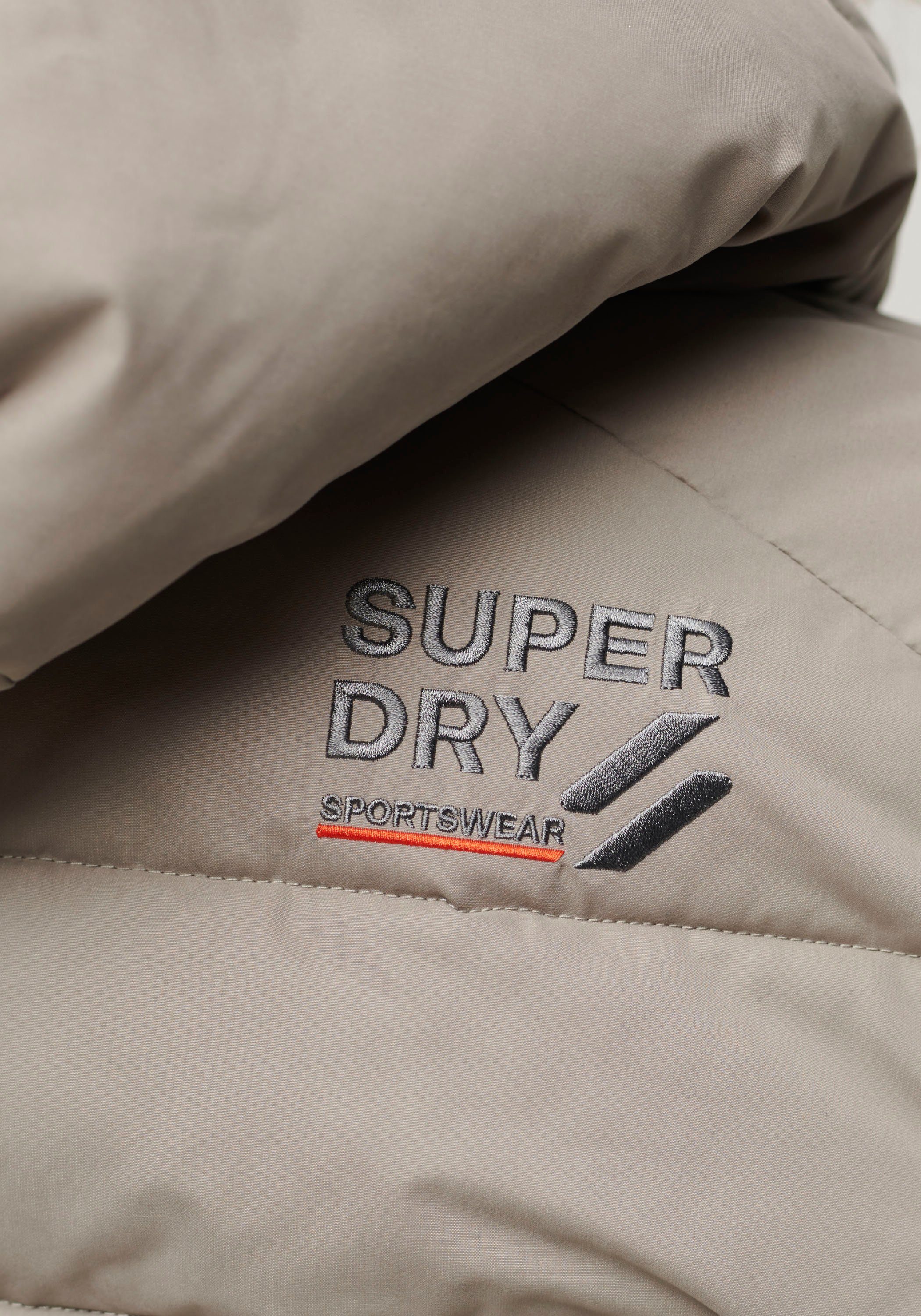 MICROFIBRE HOODED Steppjacke Stone PADDED Superdry JKT Winter Grey