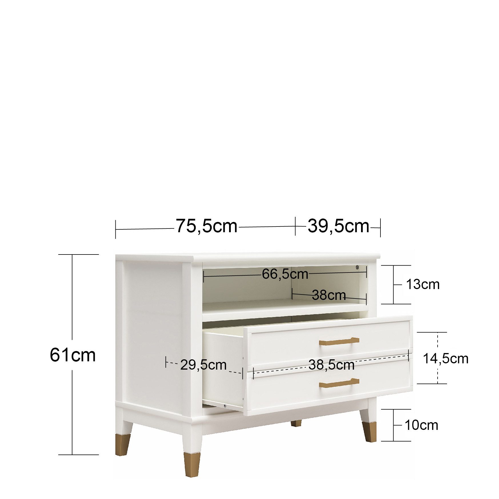 loft24 Nachtschrank Westerleigh Beistelltisch, Nachttisch, Nachtkonsole günstig online kaufen