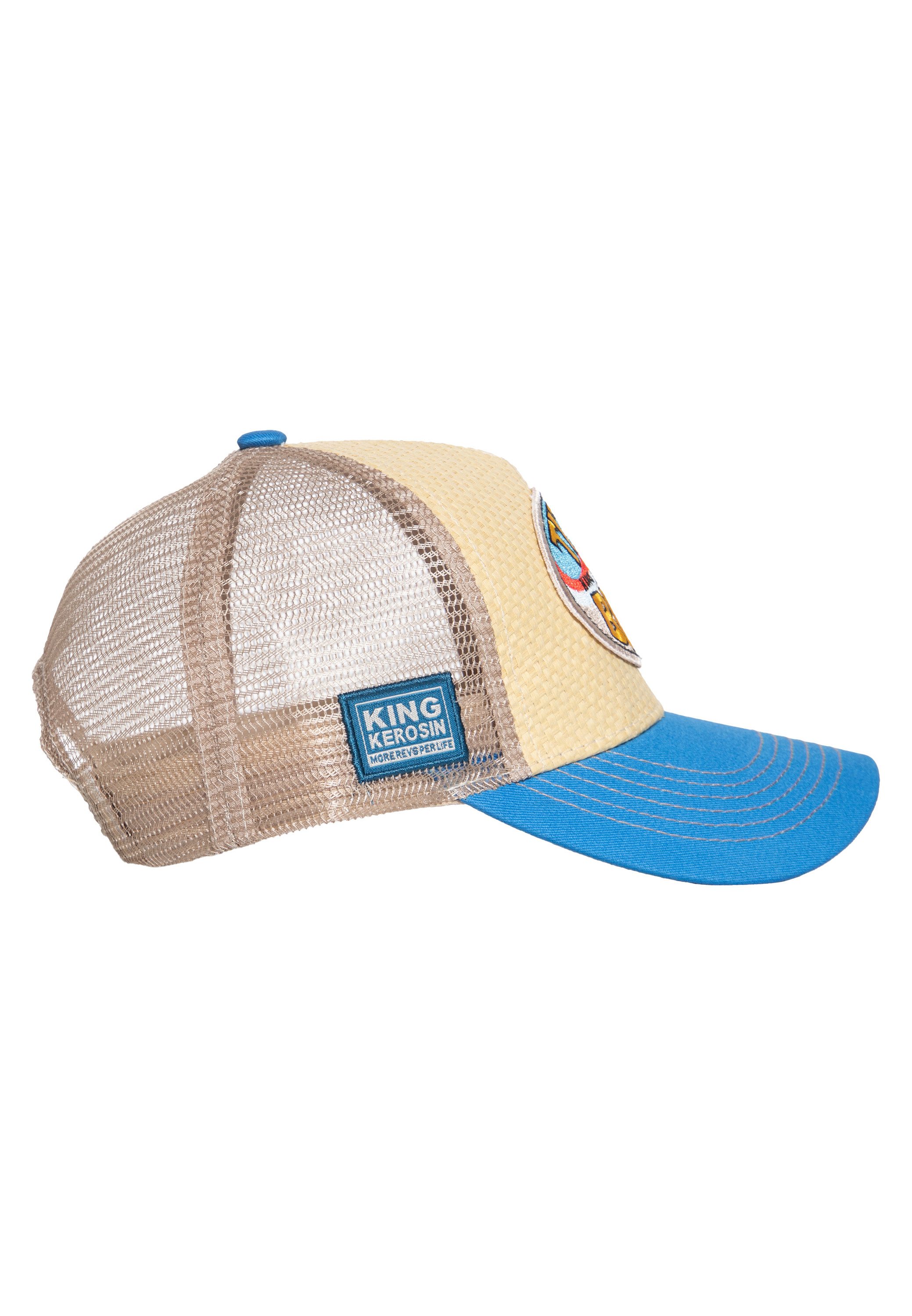 KingKerosin Trucker Cap Titties & Beer (1-St) Strohgeflecht-Look