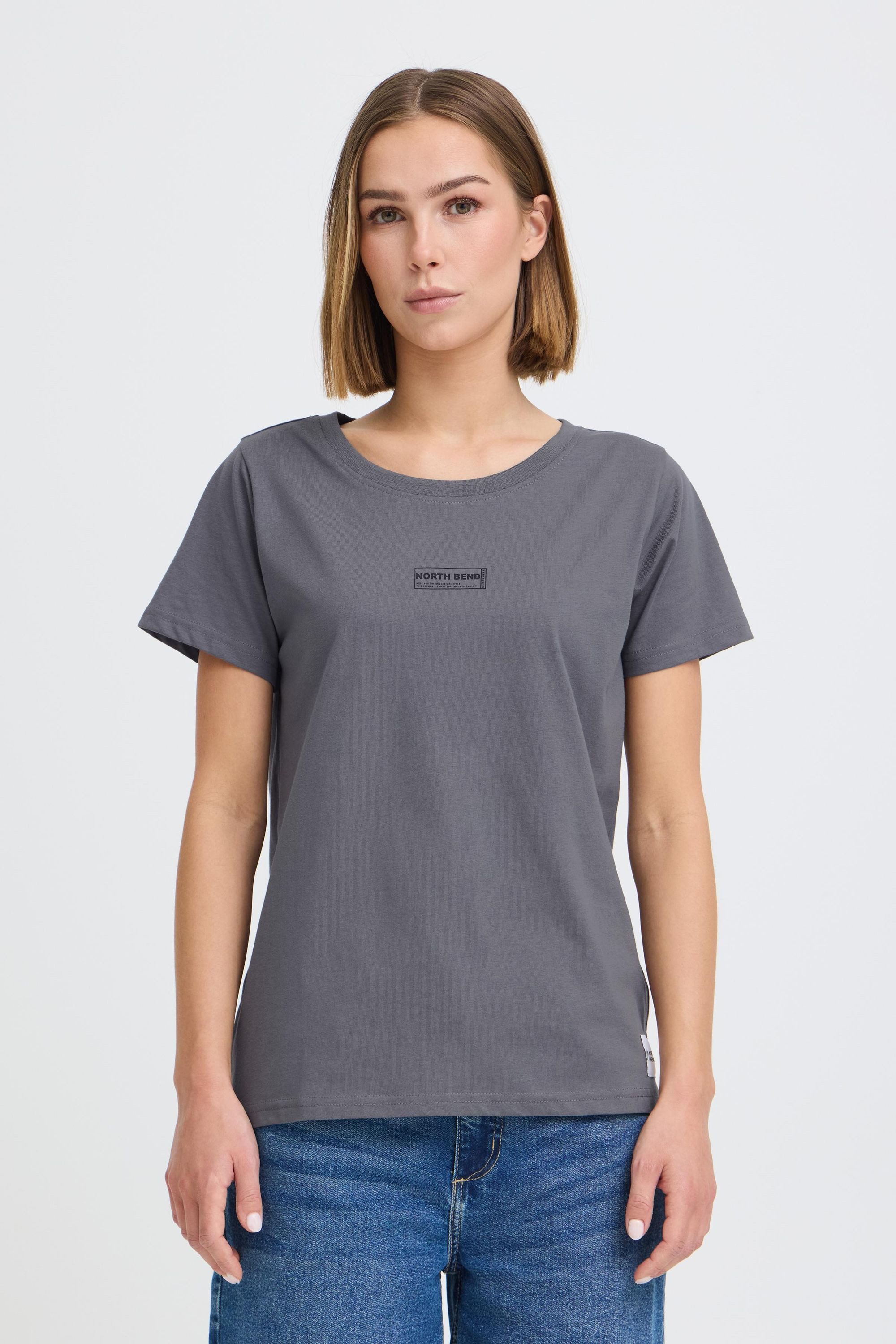North Bend Rundhalsshirt NBKunt W Sportliches T-Shirt mit Backprint