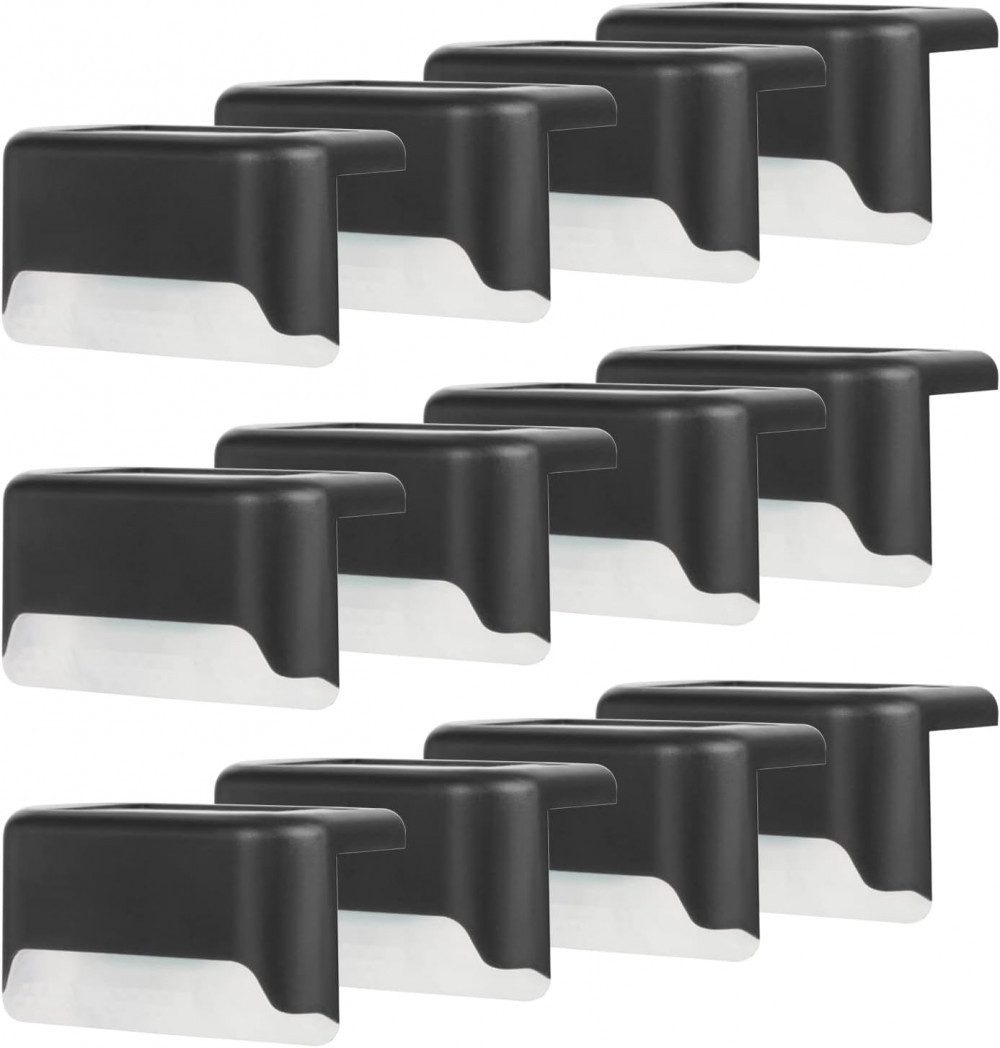 FELIXLEO LED Solarleuchte 12 PCS Solarlampen für Außen Garten,Deckleuchten Warmes Licht, Schwarz – Bild 4 von 5