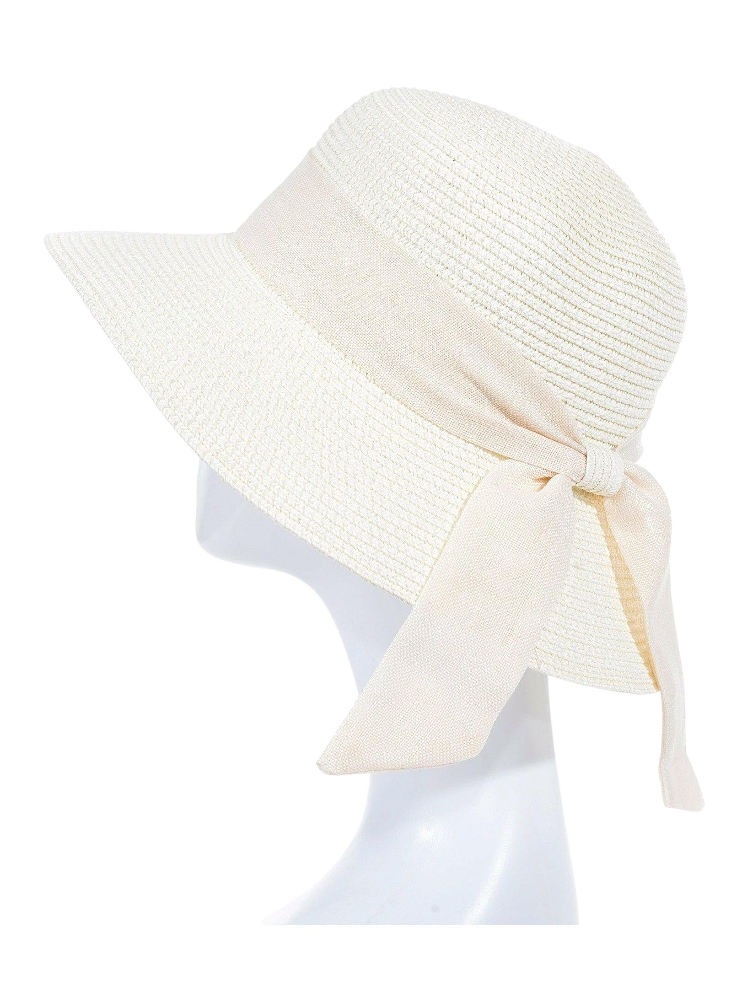 Adel Accessoires Sonnenhut Trendiger Damenhut mit Schleife, Strohhut in Einheitsgröße