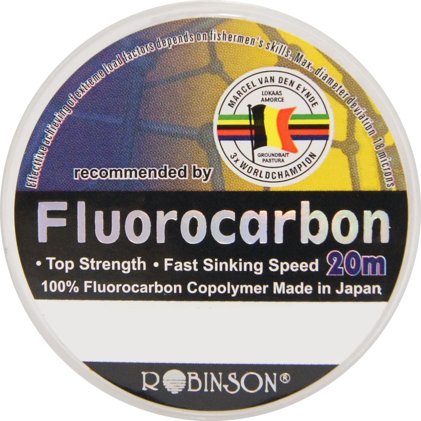 Robinson Vorfachschnur Fluorocarbon Schnur 20m Forellenschnur von der Eynde, 0.072 m Länge, 0.072 mm Fadendurchmesser, (20-St)