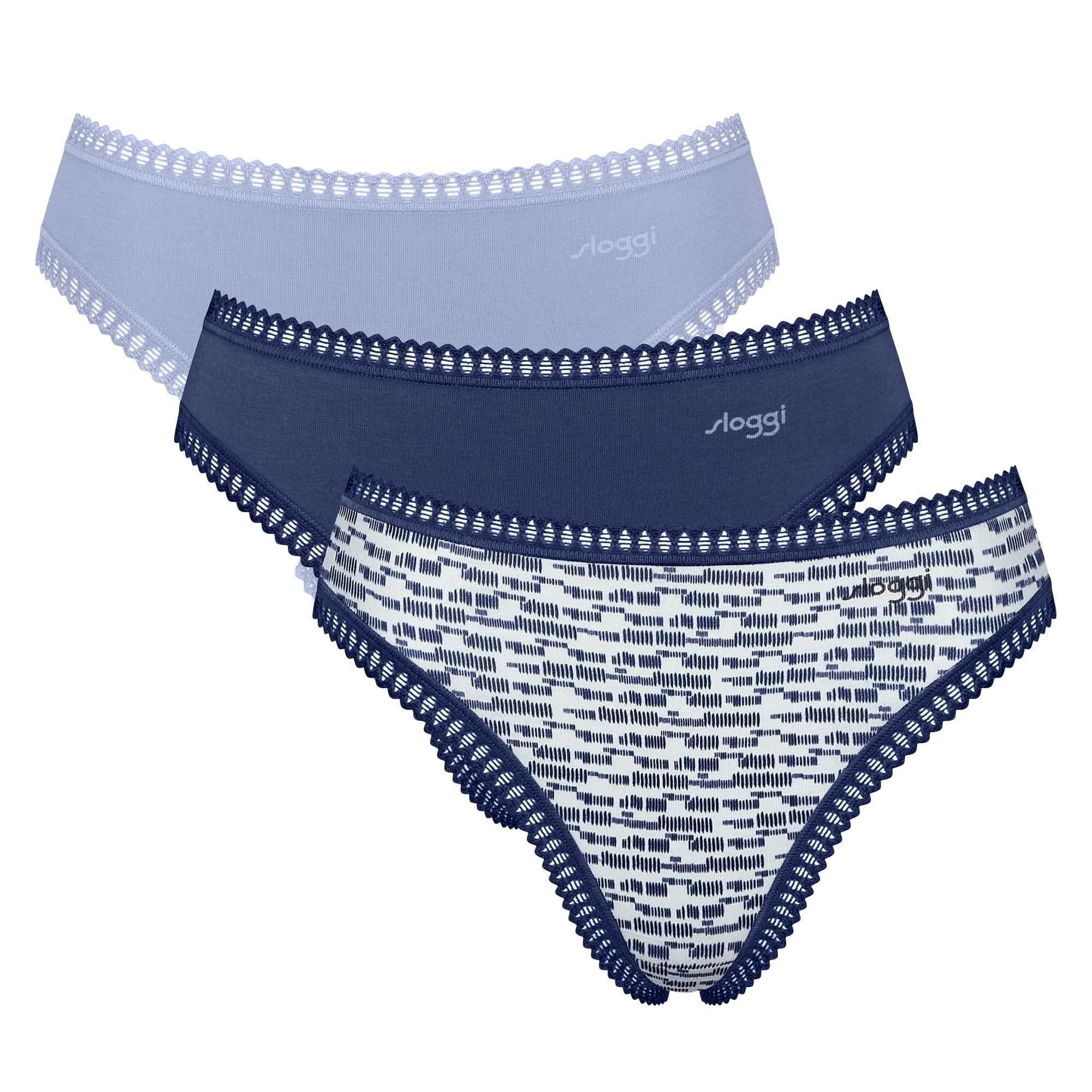 Slip Damen Slip 3er Pack Baumwolle