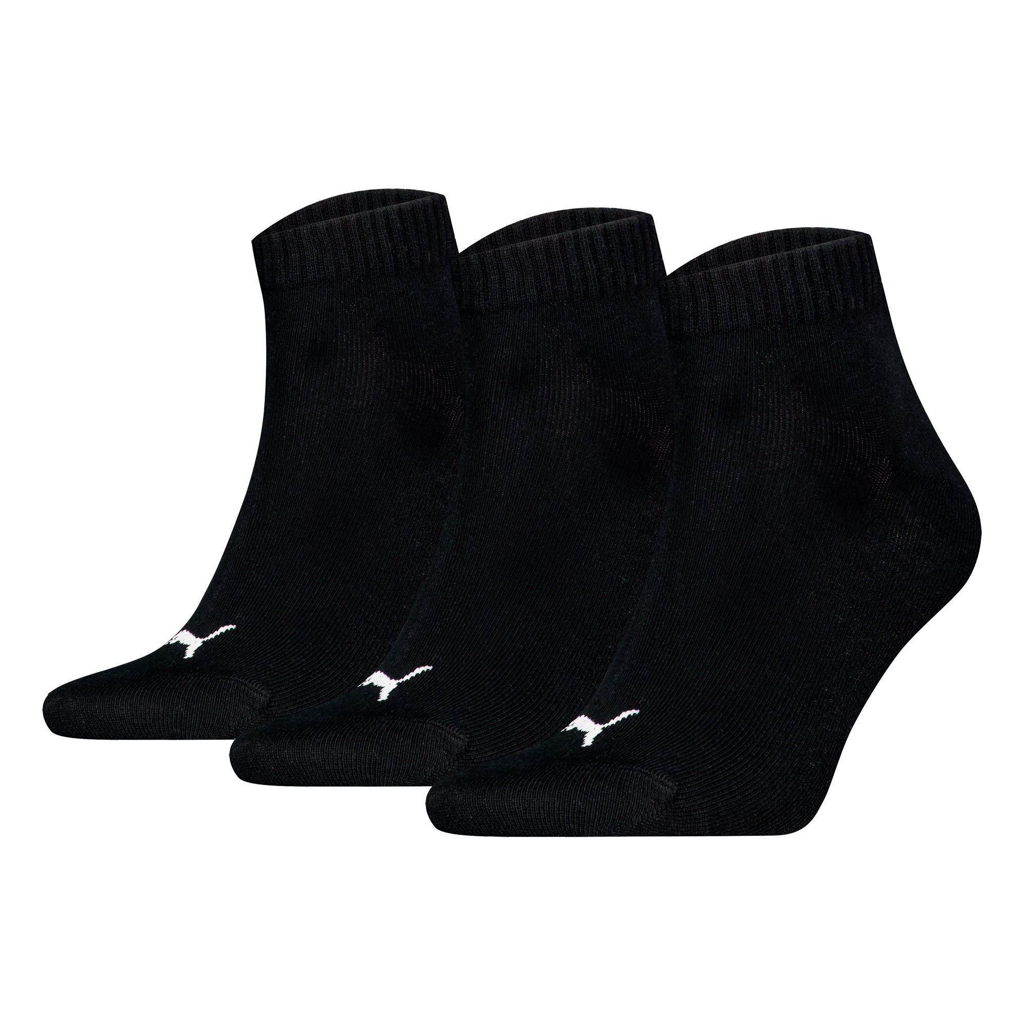 PUMA Kurzsocken Unisex Socken 3er Pack Baumwolle Quarter Plain 3P (Packung, 3er Pack)