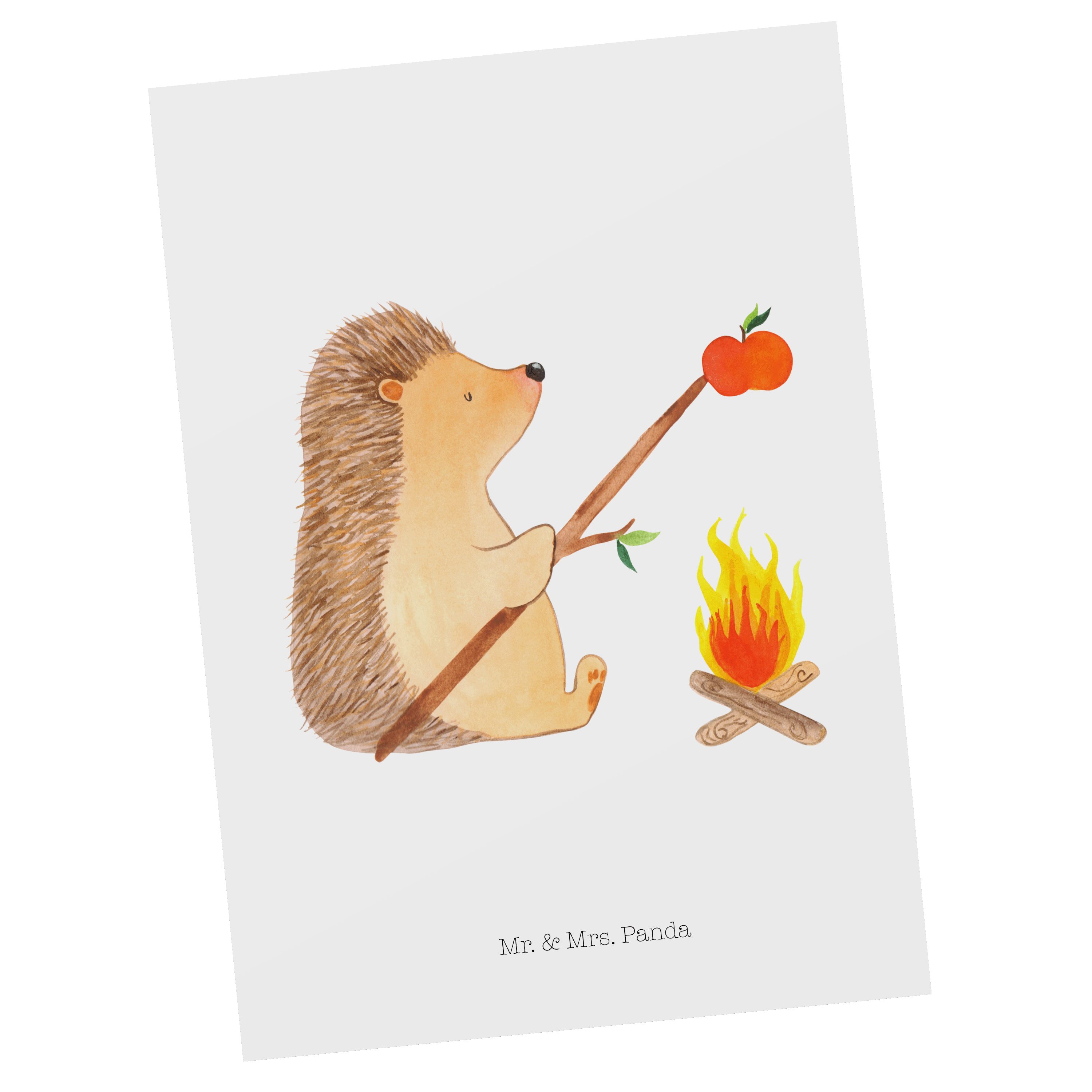 - Motivation, Panda Geburtstagskarte, grillt & Geschenk, Mr. Weiß - Einladun Postkarte Mrs. Igel