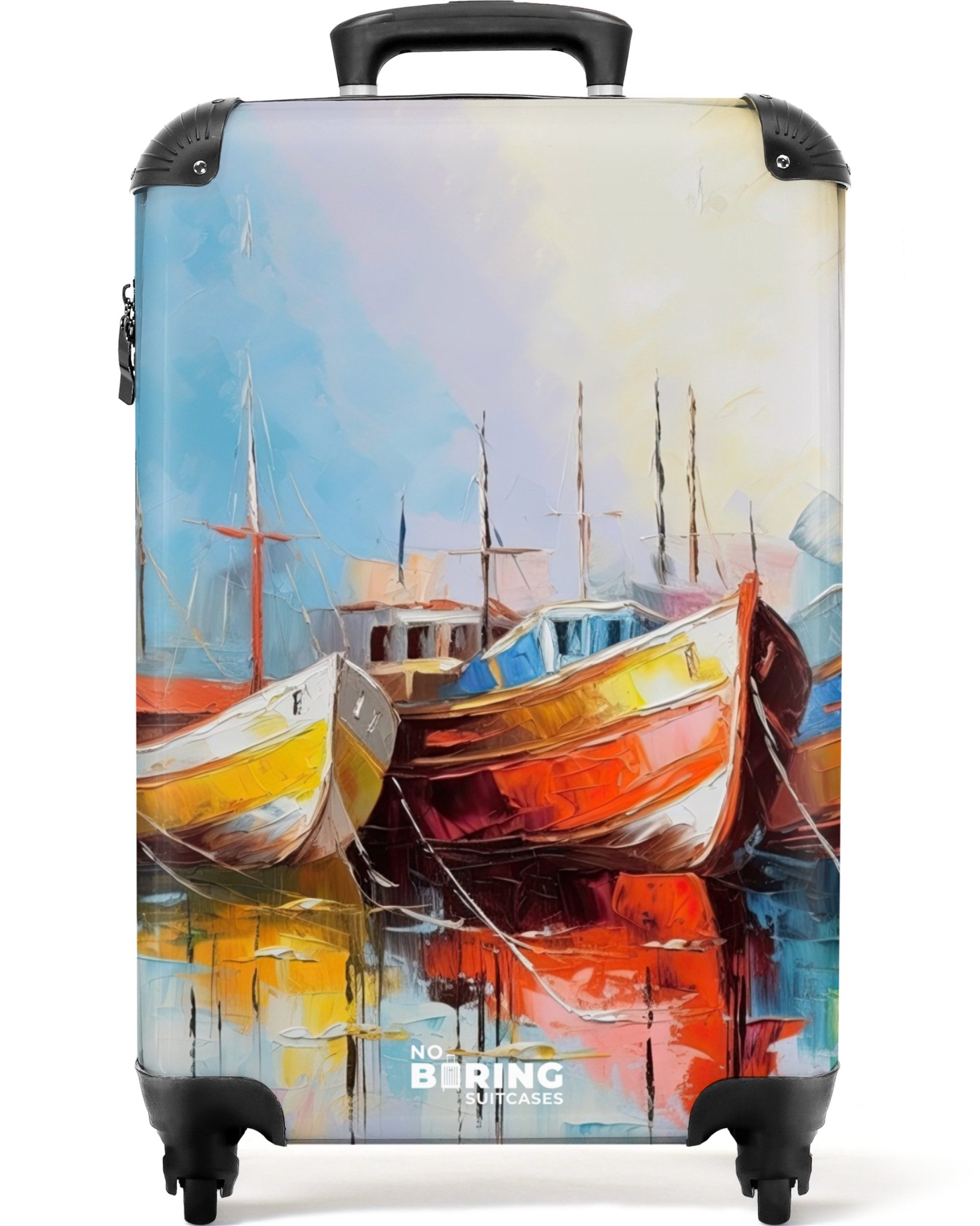 NoBoringSuitcases.com© Hartschalen-Trolley Boote - Kunst - günstig online kaufen