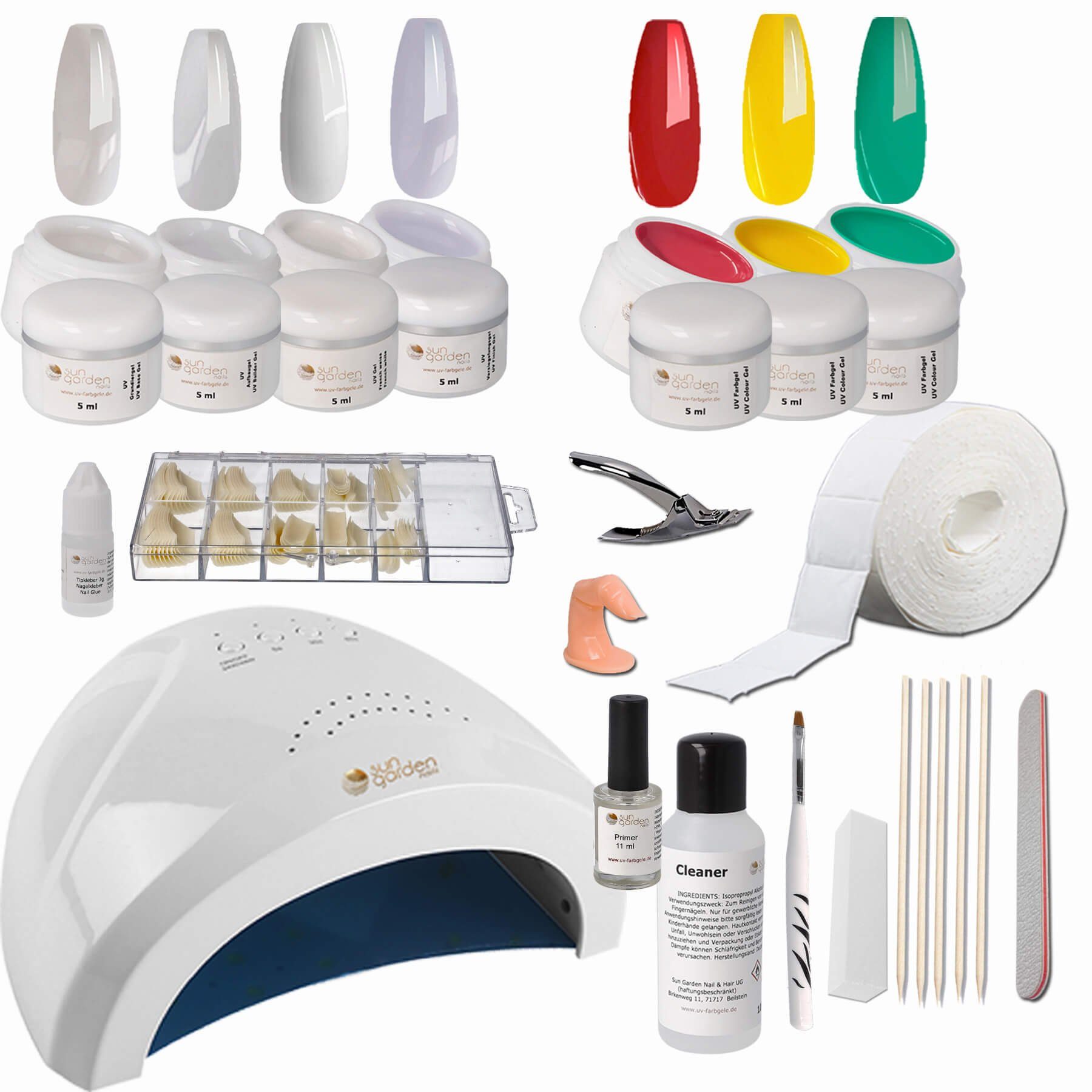 Sun Garden Nails UV-Nagellack-Set Nail Starterset Farbgele