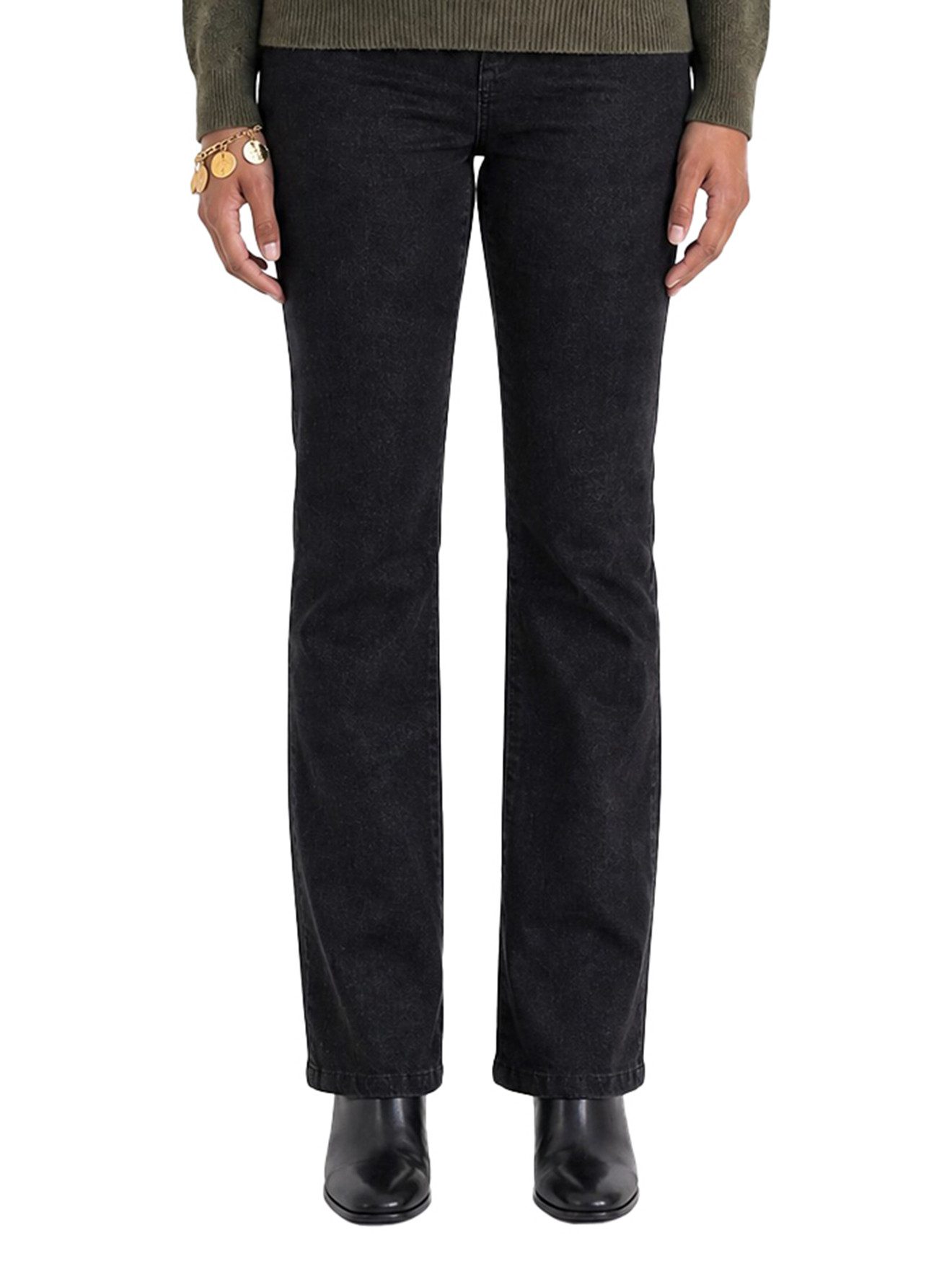 vertbaudet Umstandsjeans Umstandsjeans Slim-Fit Flared Bundweite verstellbar – Bild 2 von 5