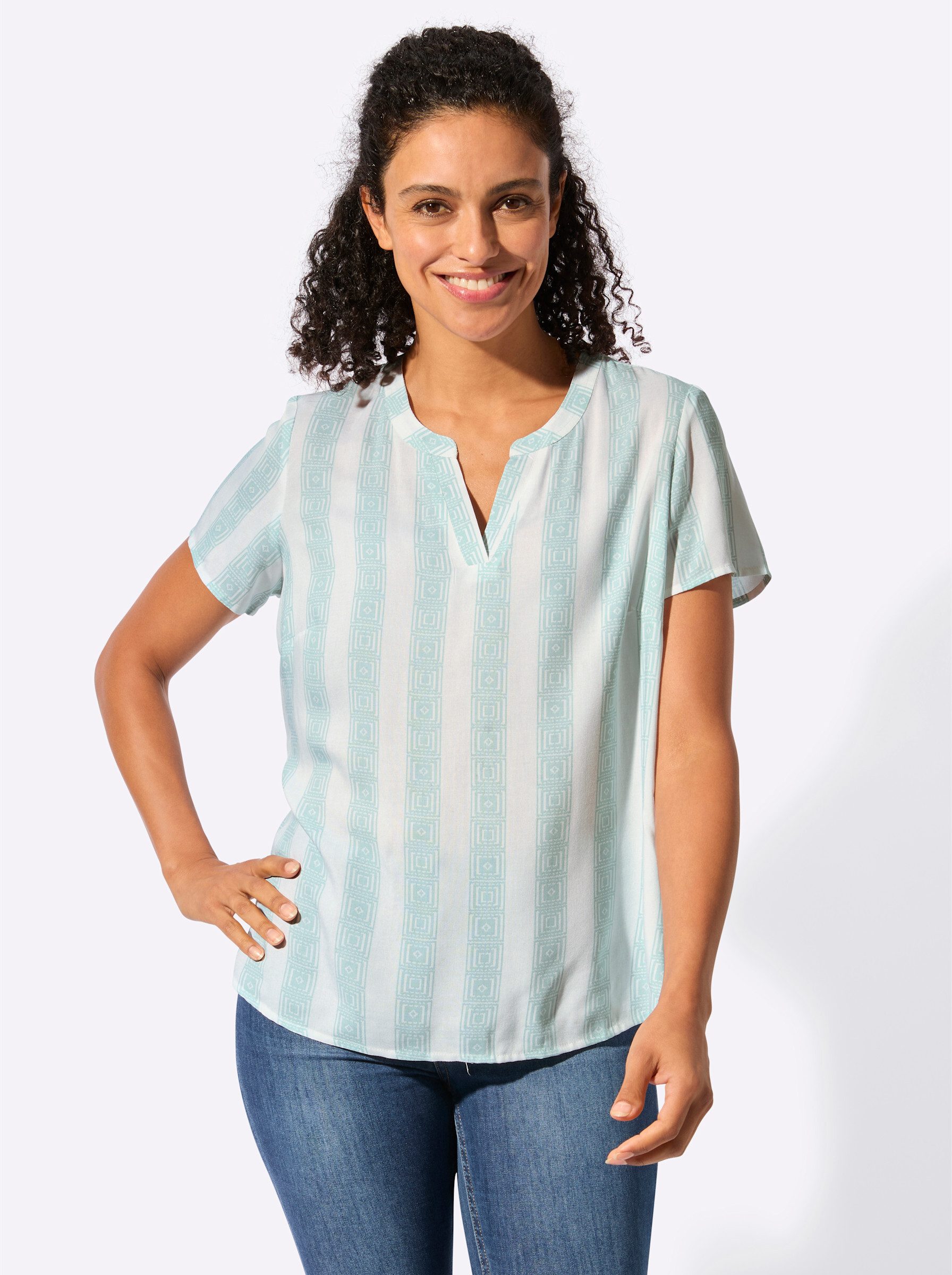 Witt Jerseyblazer Kurzarmbluse .