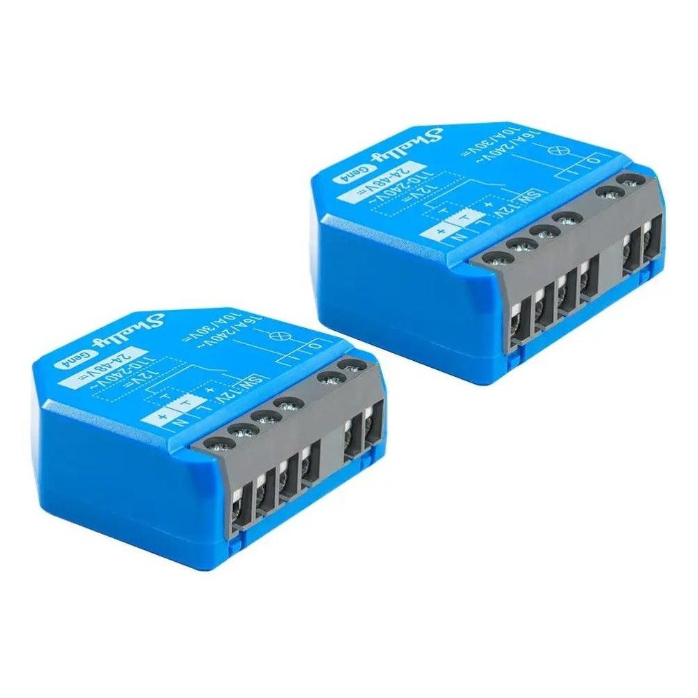 Shelly Gen4 2er Unterputz Relais WLAN Smart-Schalter 2er Pack weiß Smart-Home-Station