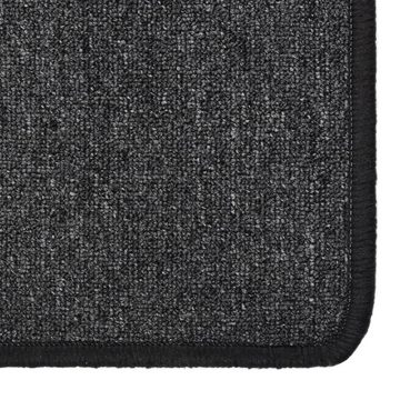 Teppich Teppichläufer Anthrazit 50x100 cm, vidaXL, Rechteckig, Höhe: 0.3 mm