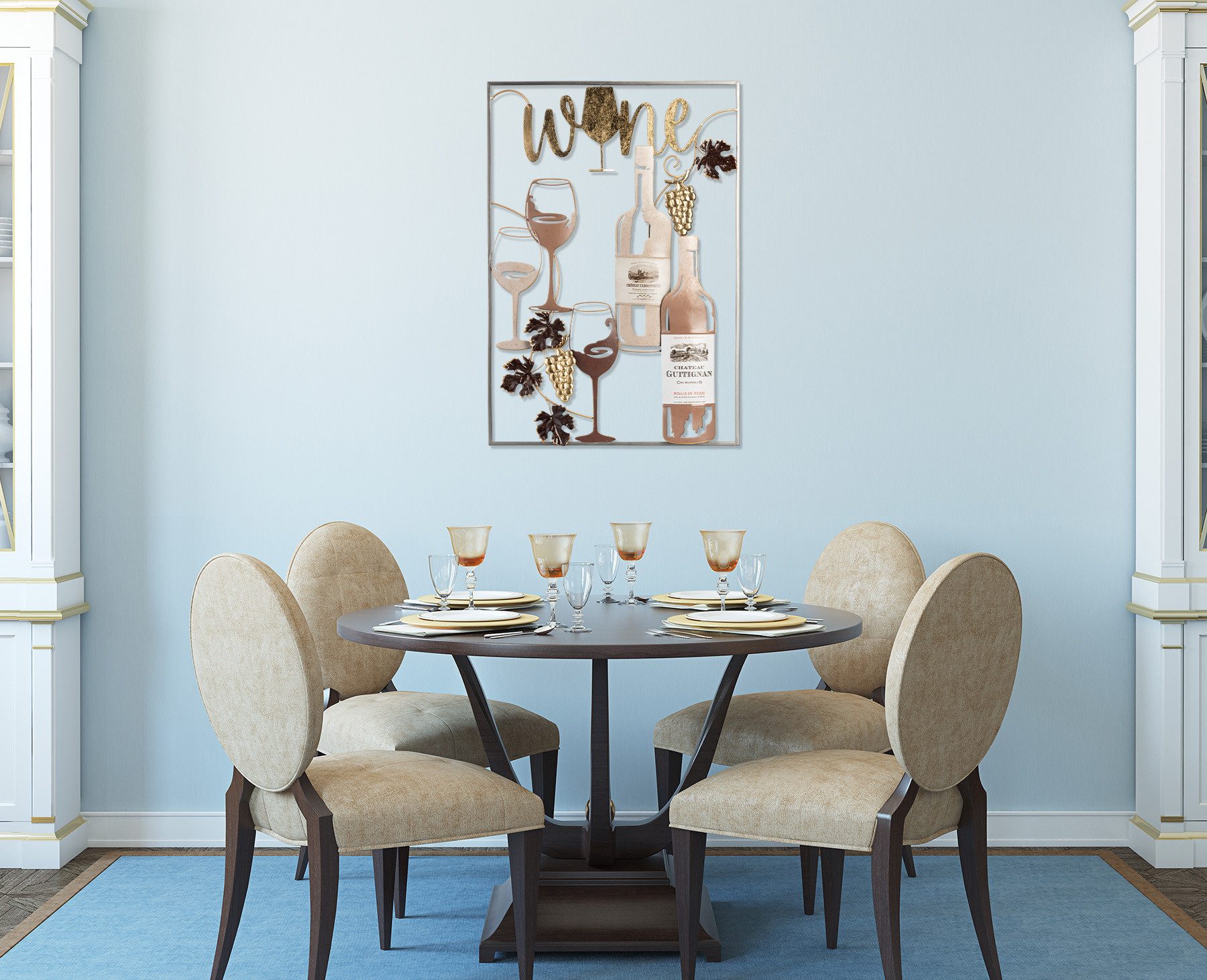 Bönninghoff Metallbild WEIN 51x74 cm – Deko modern