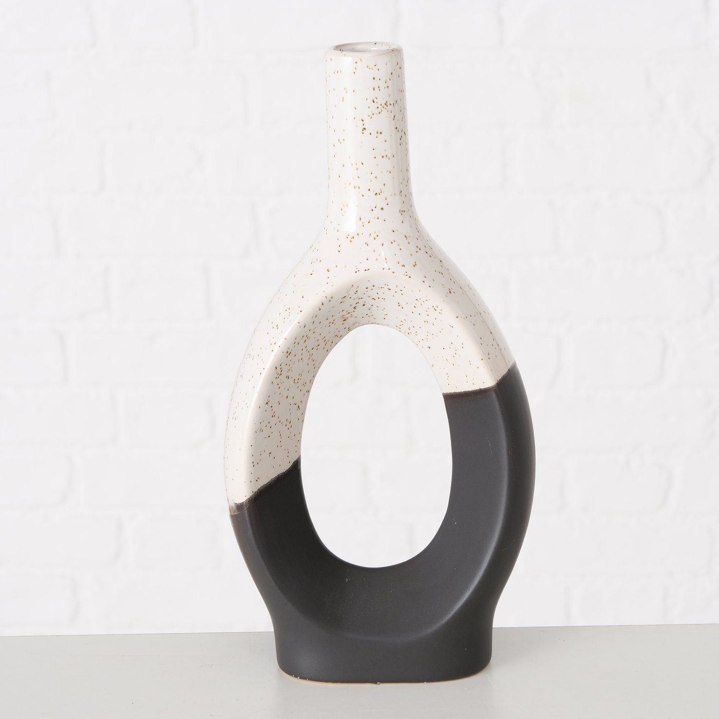 aus "Uniqua" schwarz/weiß, Dekovase Vase Keramik BOLTZE Blumenvase in