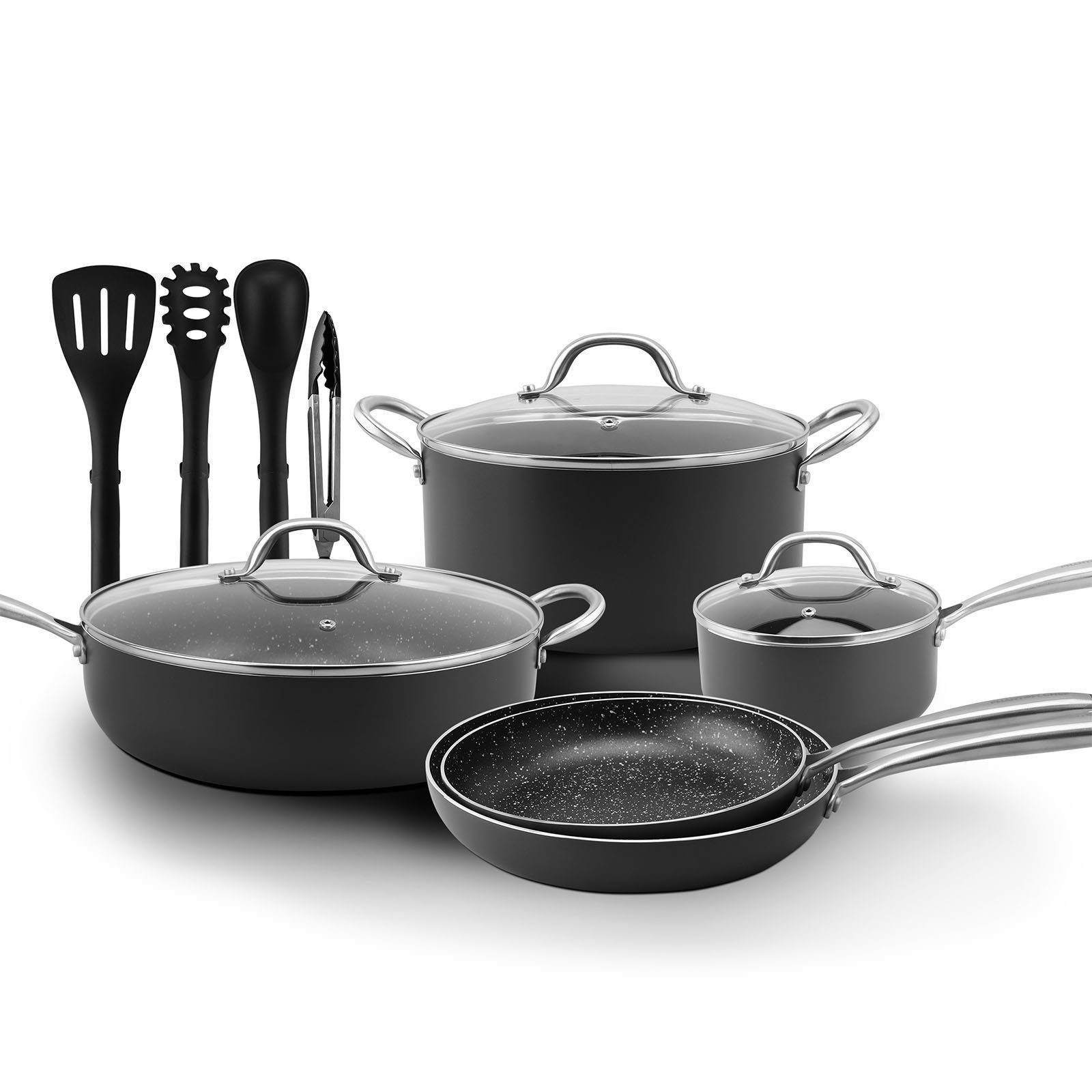 Topf-Set Kochtopf Set 12-teilig