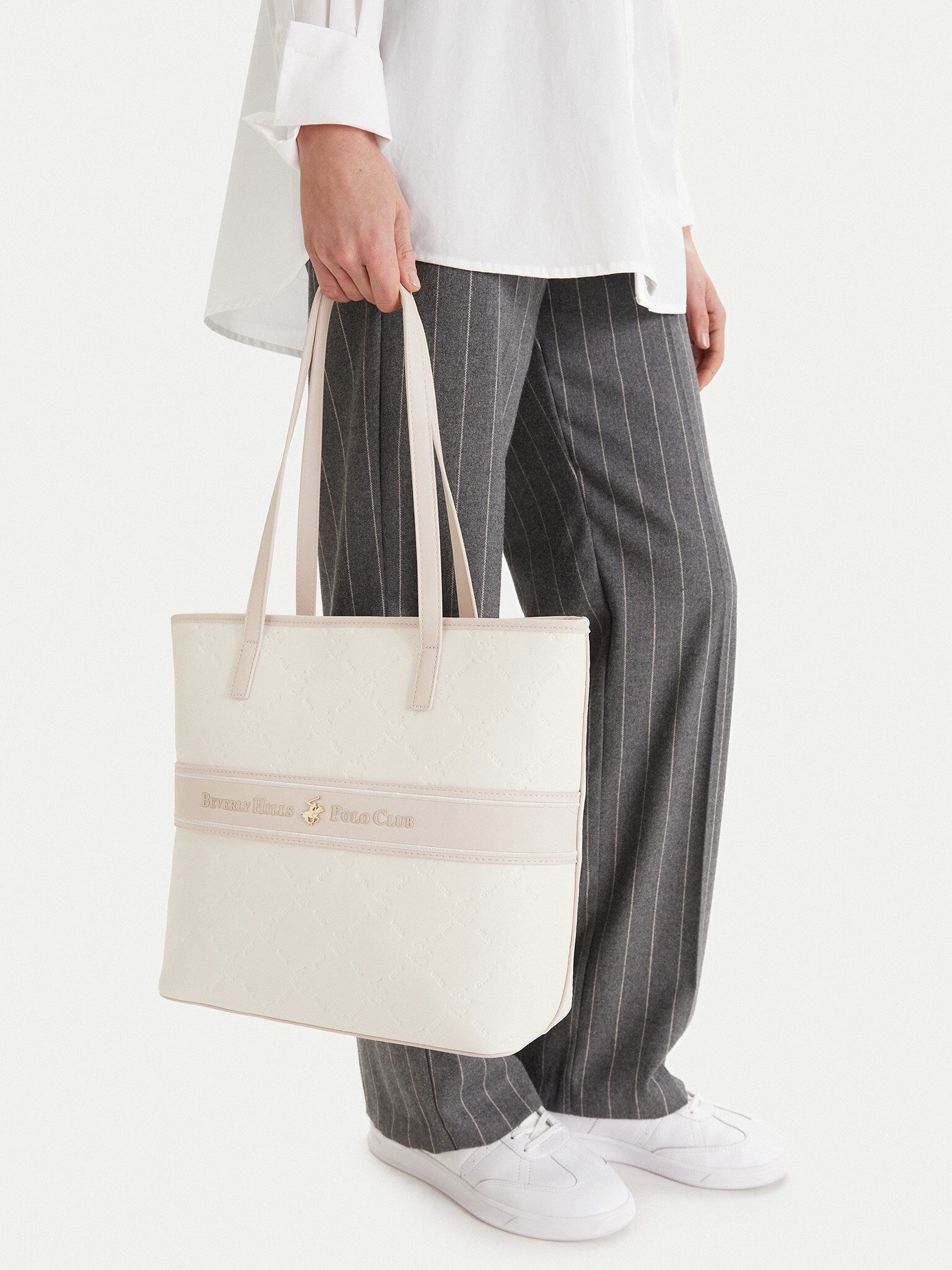 BEVERLY HILLS POLO CLUB Handtasche Beverly Hills Polo Club Damenhandtasche Écru BEVERLY HILLS POLO CLUB-E