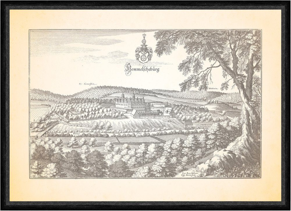Kunstdruck Hämelschenburg Schloss Weserbergland Wassermühle Schlosskirche Faks_Me