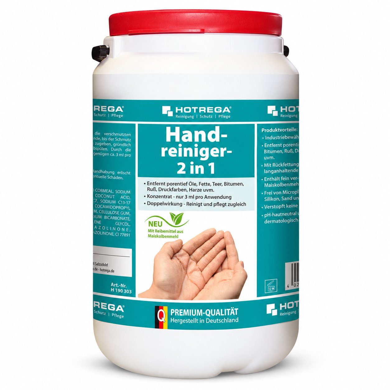 HOTREGA® Handcreme Handreiniger Handwaschpaste Hautreiniger Handpflege Hautpflege 2in1