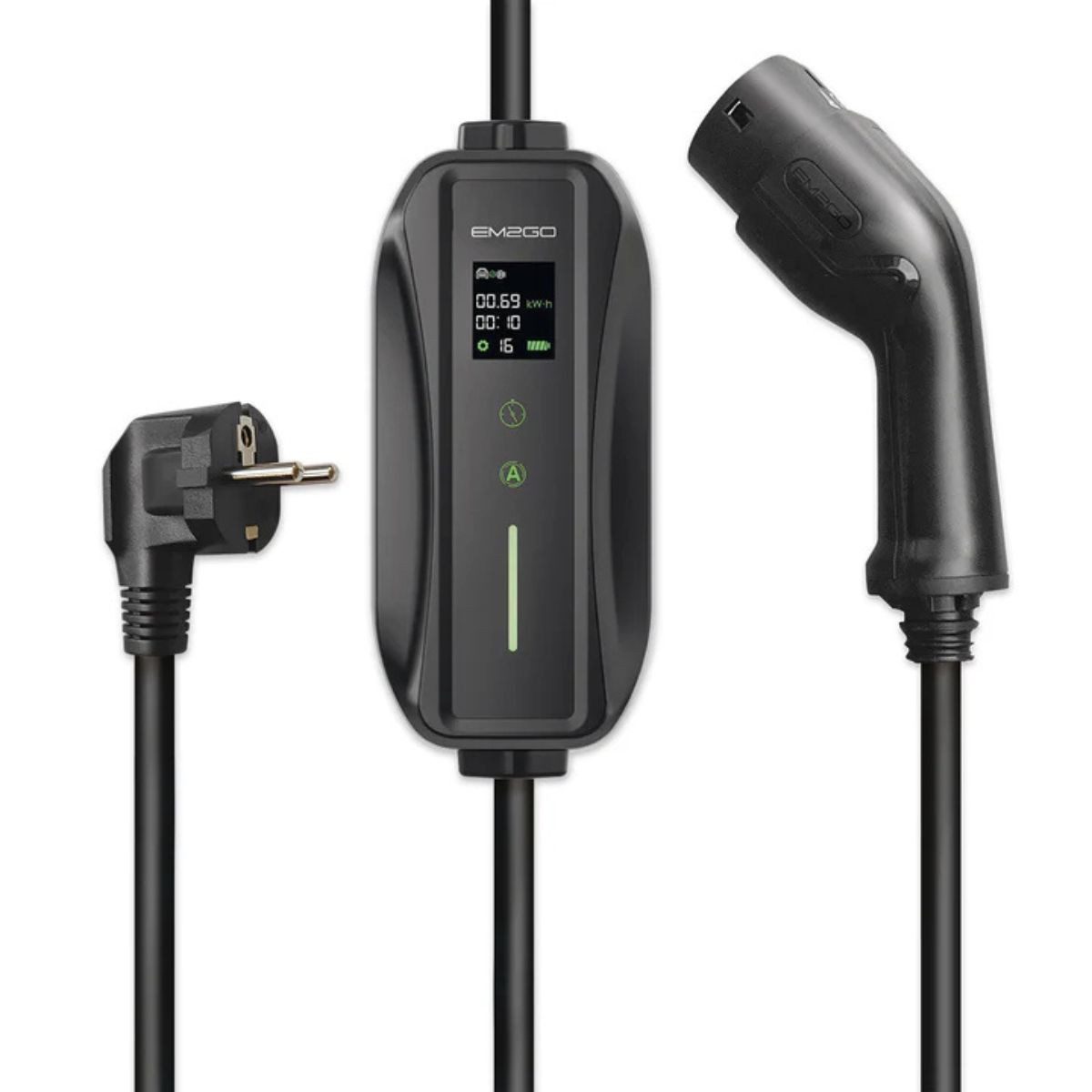 EM2GO Mobile Wallbox Schuko 3,6kW Typ 2 Ladegerät Portable IP66 Elektroauto-Ladegerät (AMPERE einstellbar)