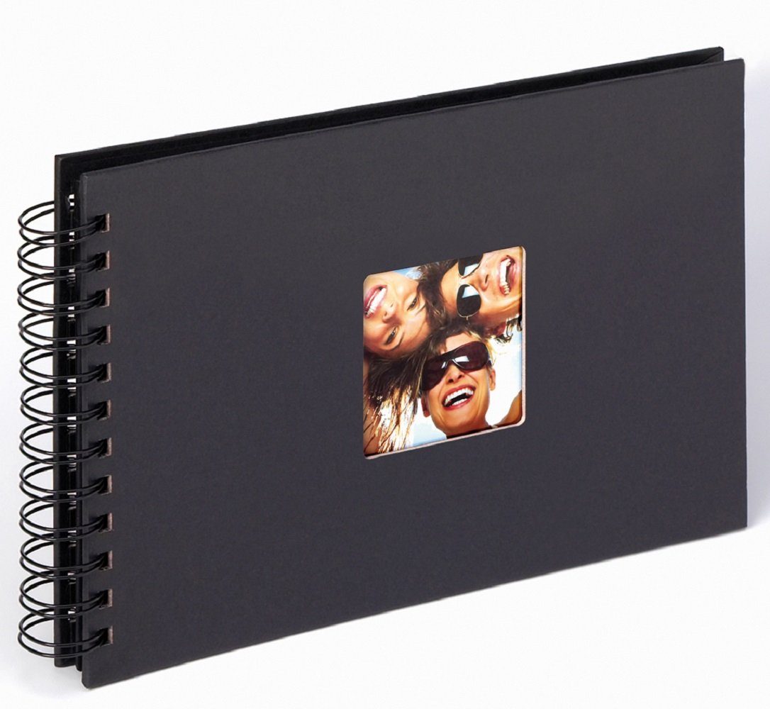 Walther Design Fotoalbum Fun Spiralalbum 23 x 17 cm, Spiralalbum, Papiereinband, quadratischer Bildausschnitt