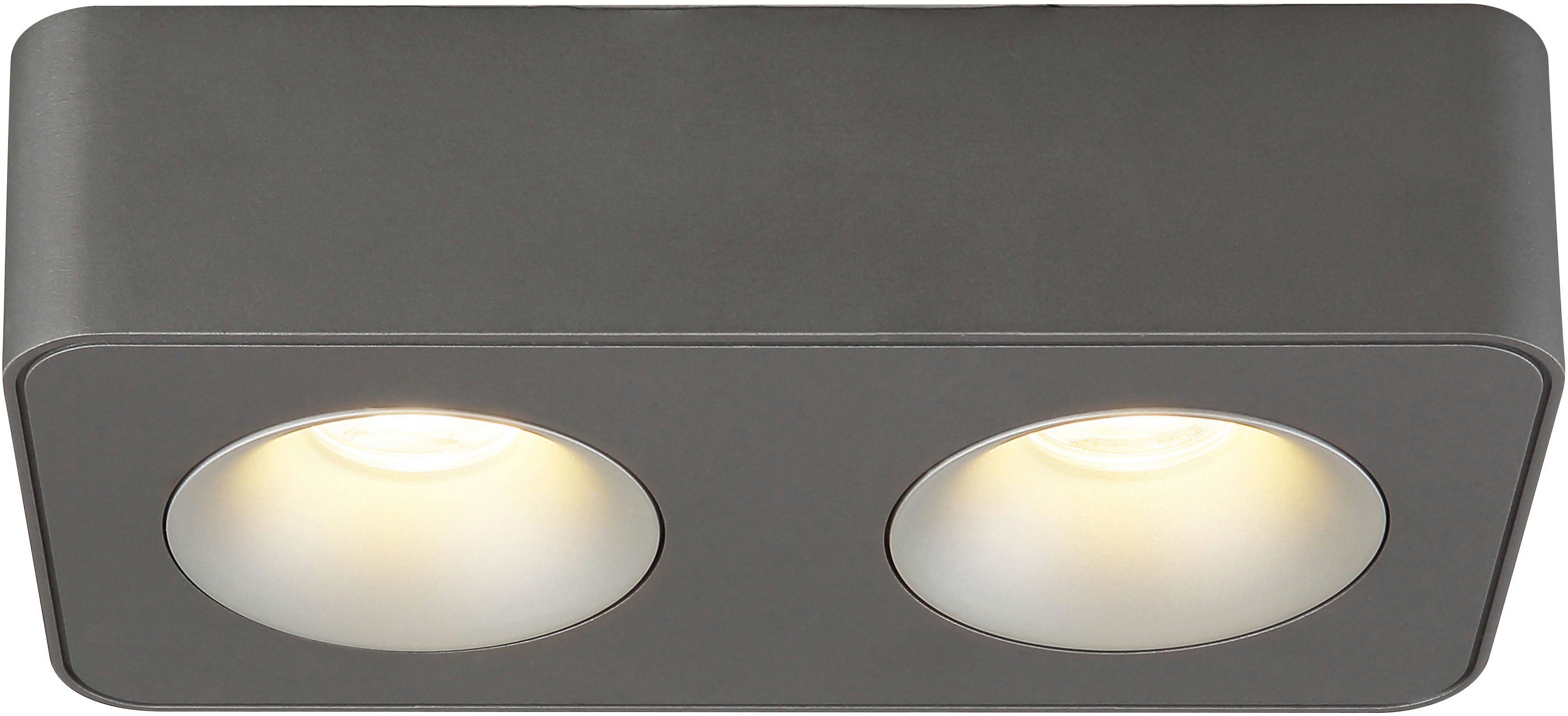GLOBO LIGHTING LED Deckenstrahler HANGARAU, LED fest integriert, Warmweiß, Spot/grau/3000K/Flur/Wohnbereich/LxBxH: 1800x85x185mm