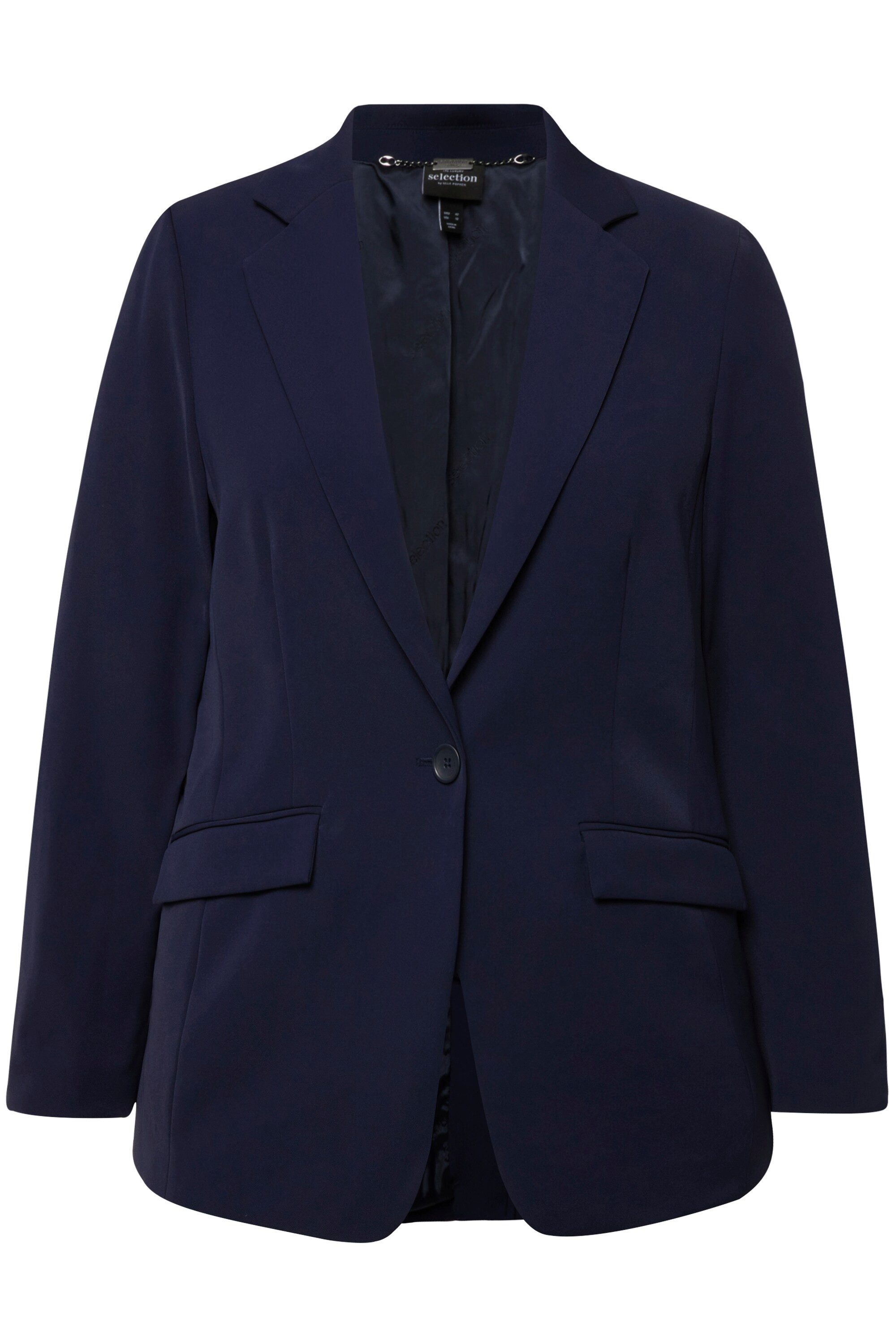 Ulla Popken Blusenblazer Blazer Acetat Reverskragen günstig online kaufen
